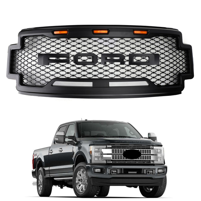 Raptor Style Grille Grill fit Ford F-250 F-350 F-450 2017-2019 Super Duty
