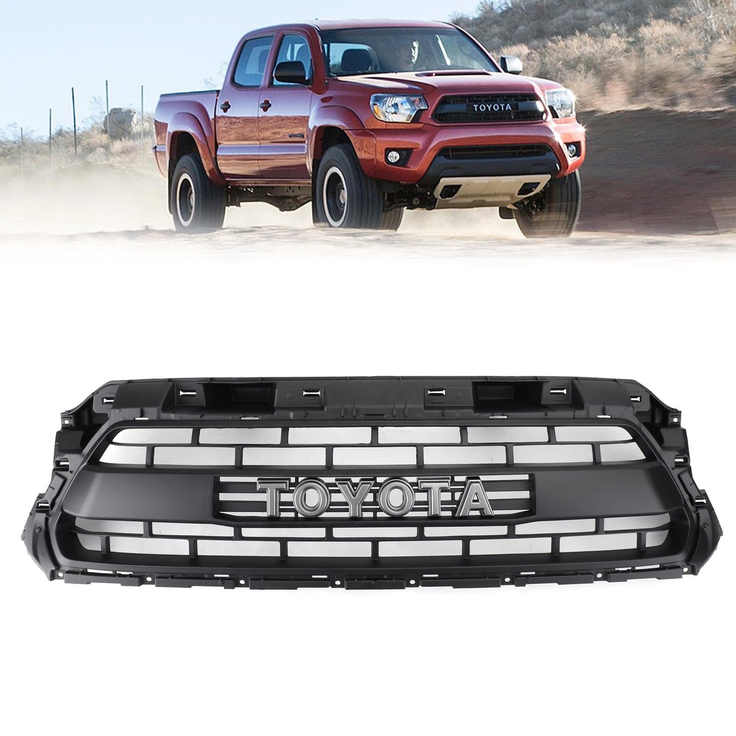 TRD PRO Grille Fit For Tacoma 2012-2015 PTR54-35150 With LED Lights