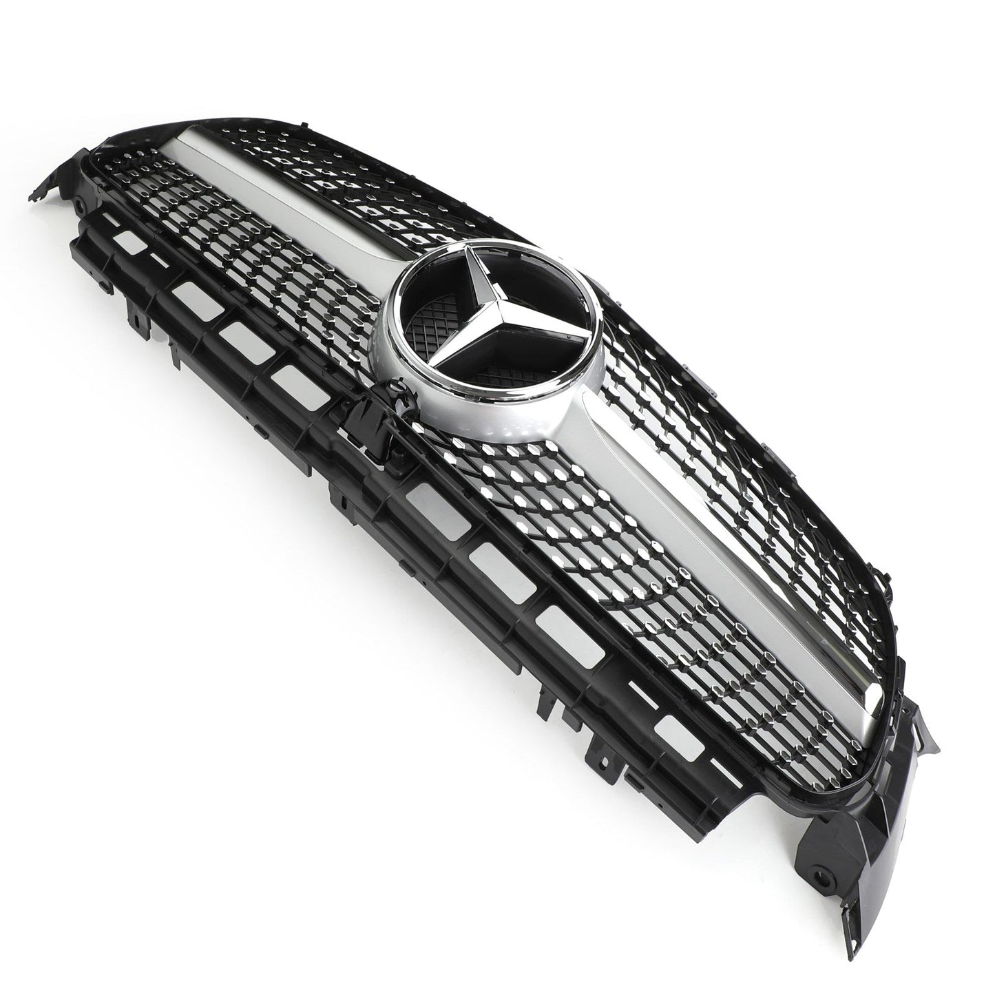 Mercedes Benz W213 E300 E400 2016-2019 Diamond Silver Border Front Grille Grill