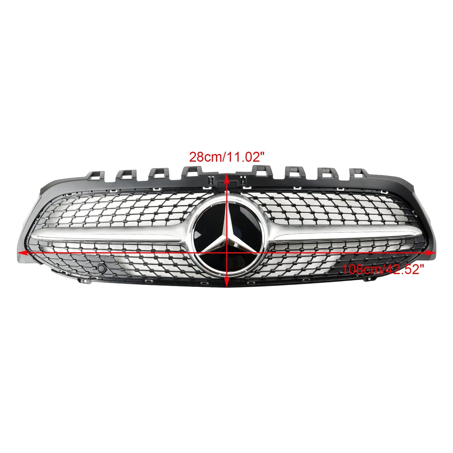 2019-2023 Benz A-Class W177 Diamond Front Bumper Grill Grille Black