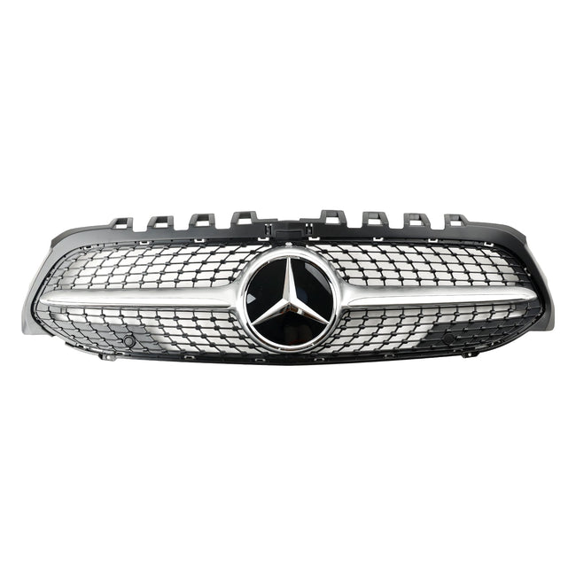 2019-2023 Benz A-Class W177 Diamond Front Bumper Grill Grille Black