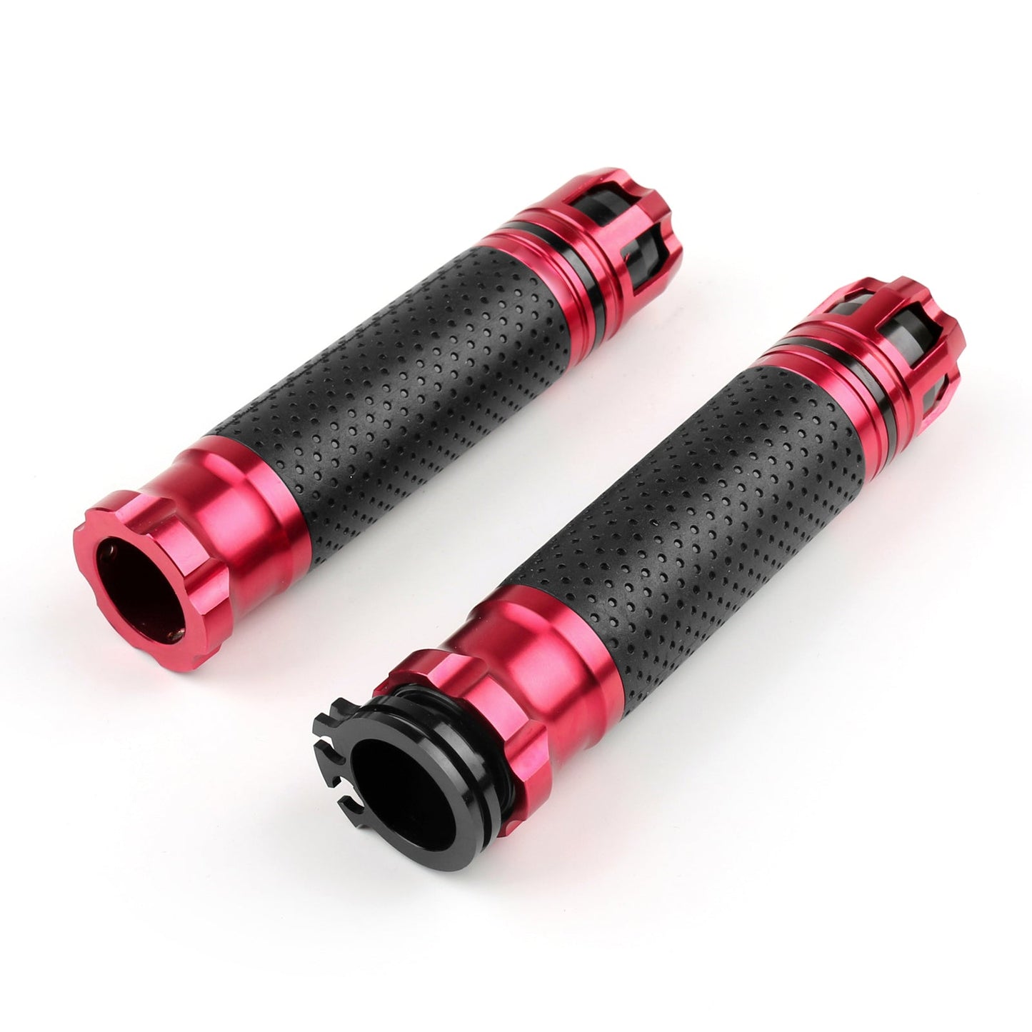 7/8 22mm Motorcycle Racing Bike Custom Rubber Gel CNC Aluminum Hand Grips 1Pair Generic