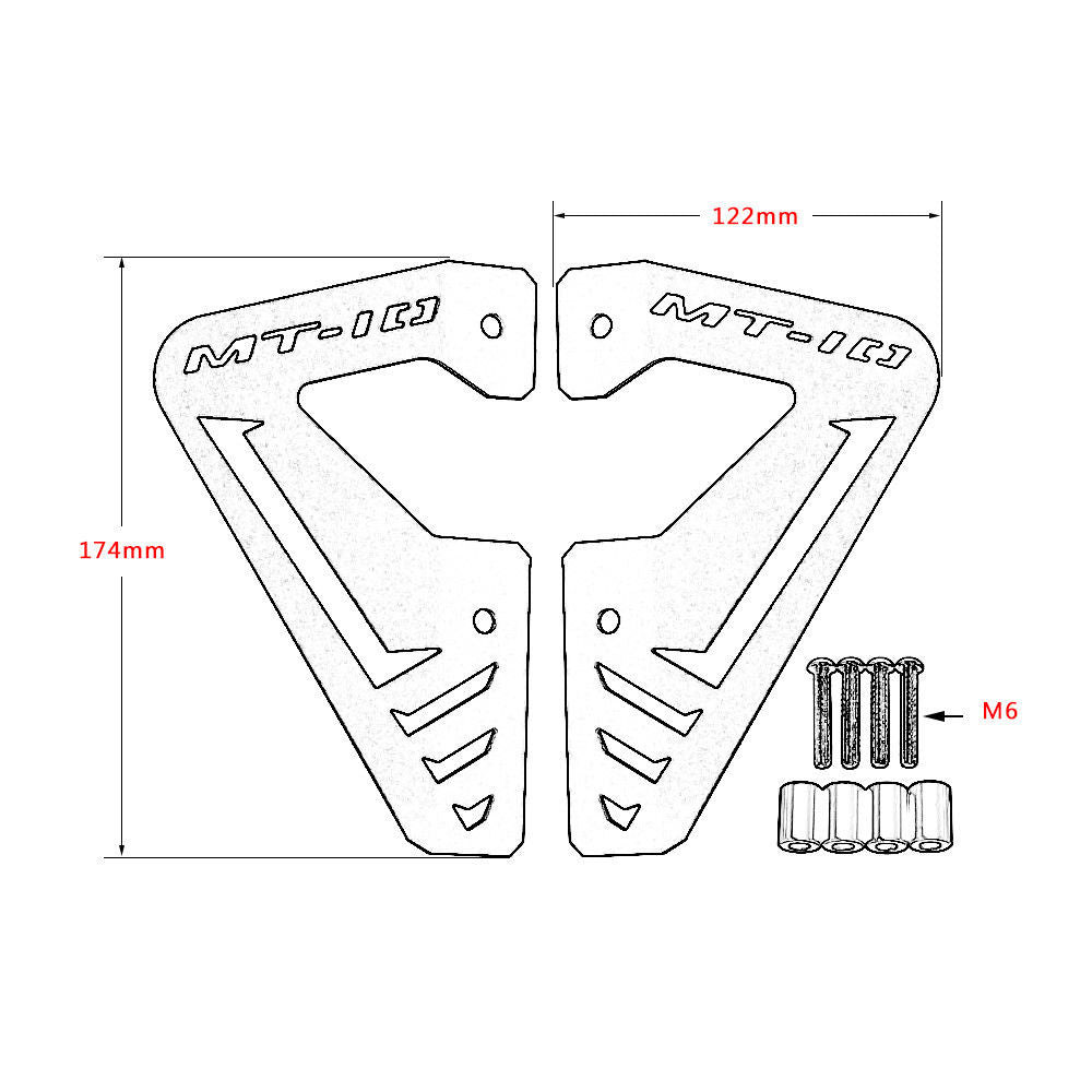 Radiator Guard Cover Grille Side Protector For 16-17 Yamaha MT 10 FZ-10 Generic