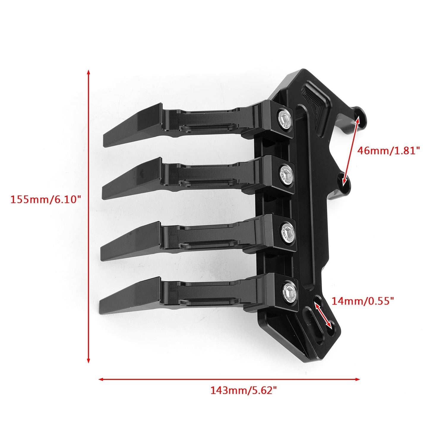 Black Reservoir Water Coolant Protector Guard For Yamaha FZ07 MT07 MT-07 14-19 Generic