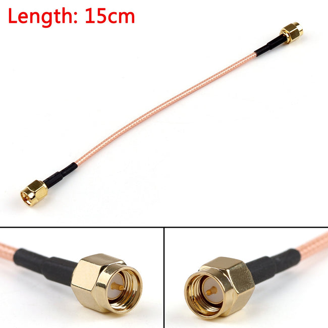 15cm RG316 Cable SMA Male Plug To SMA Male Plug Crimp Jumper Pigtail 6in FPV