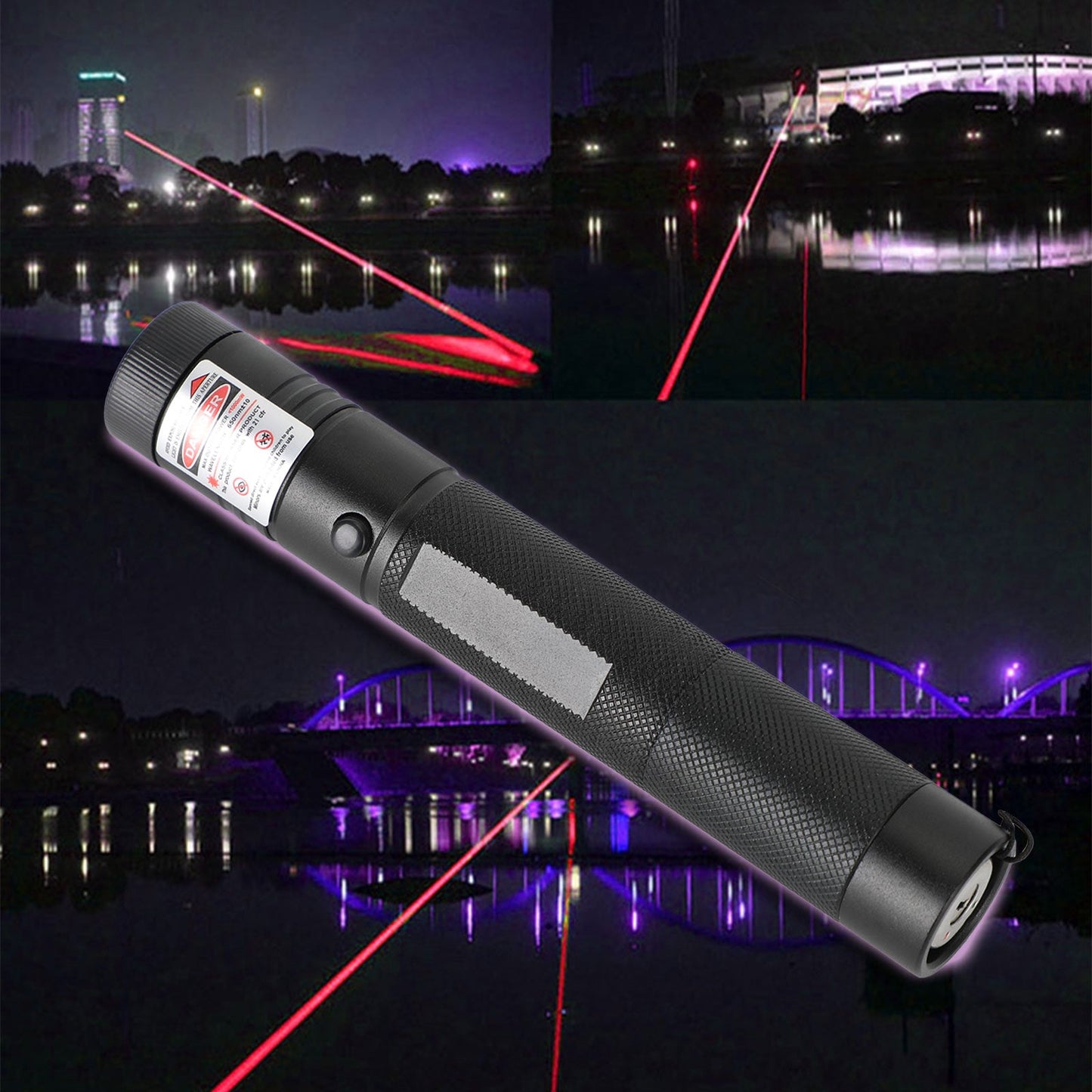 Rechargeable 900 Miles Red Laser Pointer Lazer Pen 650nm Visible Beam