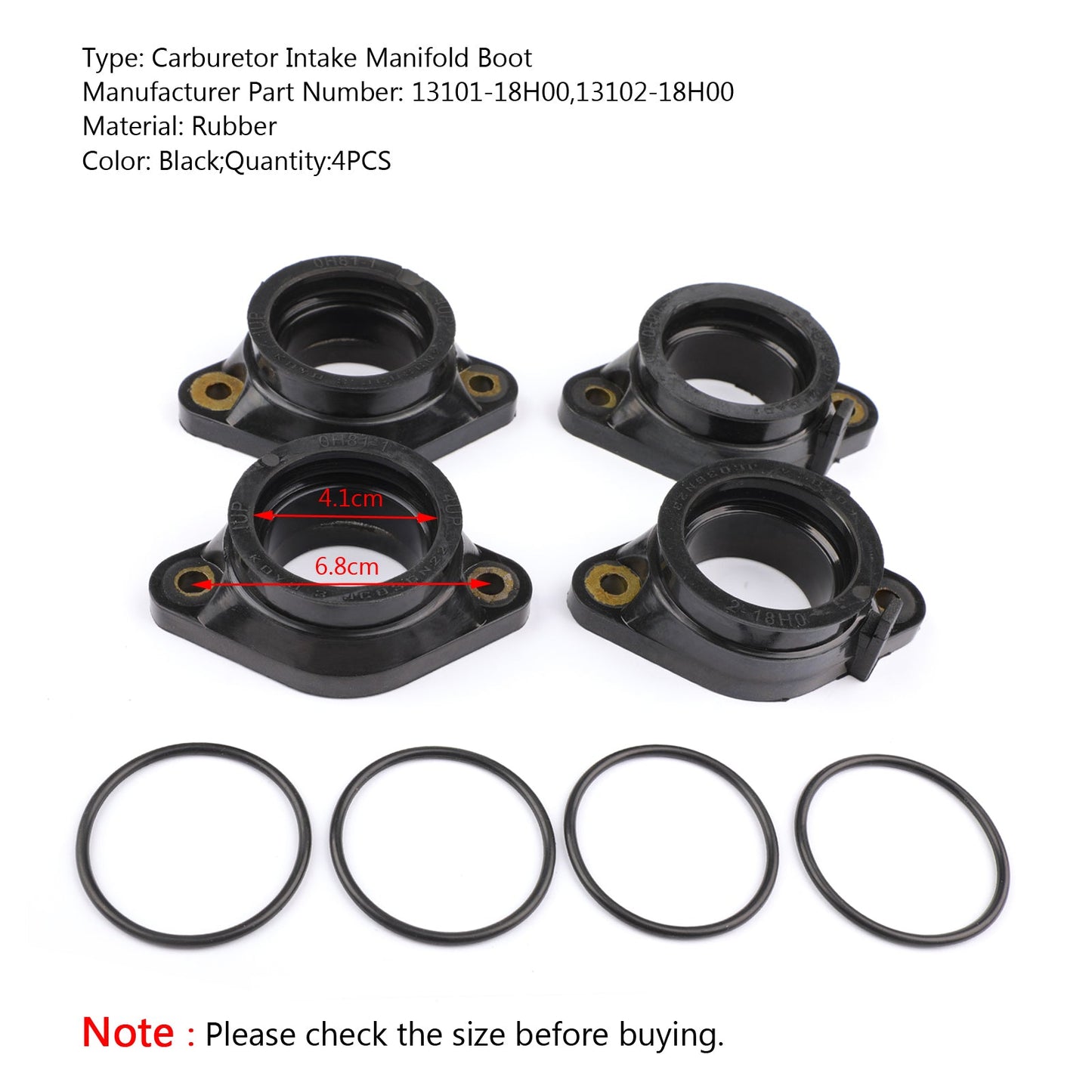 Carburetor Intake Manifold Boots Set For Suzuki GSF1250 Bandit 2007-2012