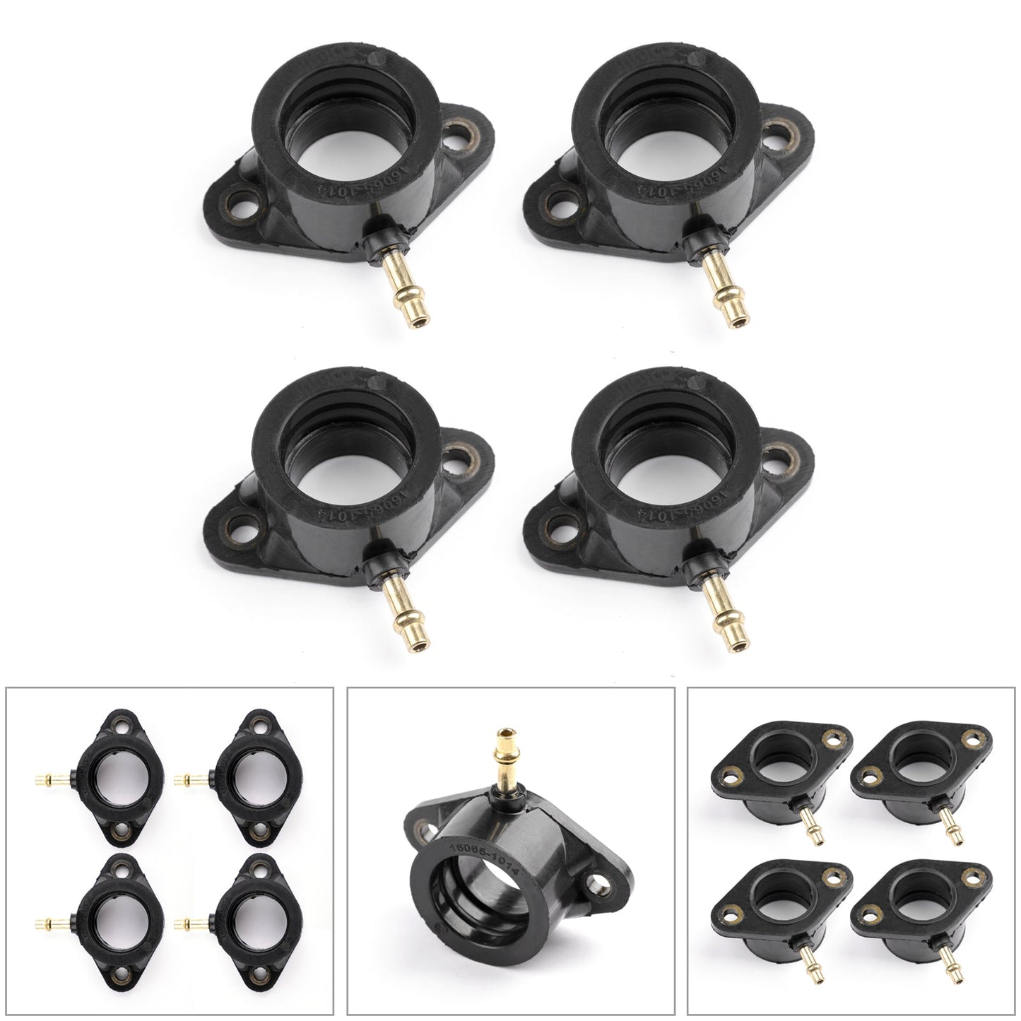 4x Carb Intake Manifold Boots For Kawasaki Z400J KZ500B KZ550 Ltd 16065-1014