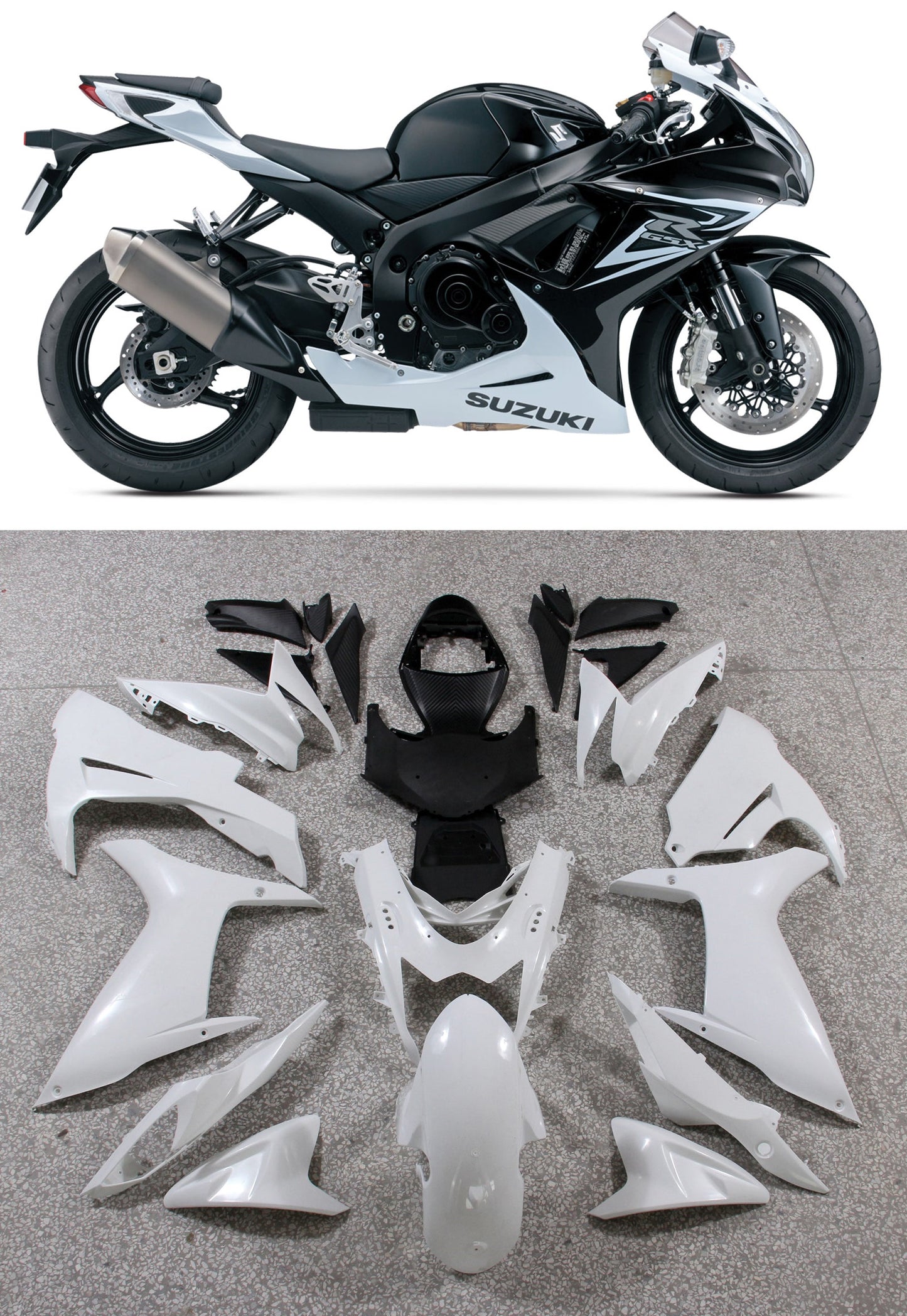 Generic Fit For Suzuki GSXR 600/750 (2011-2014) K11 Bodywork Fairing ABS Injection Molded Set 17 Style
