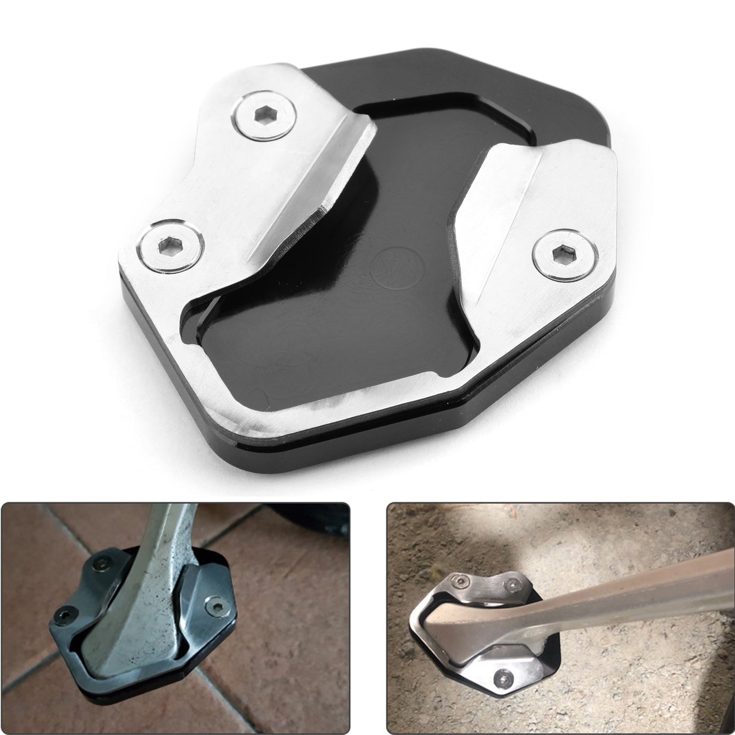 Side Stand Kickstand Pad Extension Plate For TRIUMPH TIGER800 2013-2017