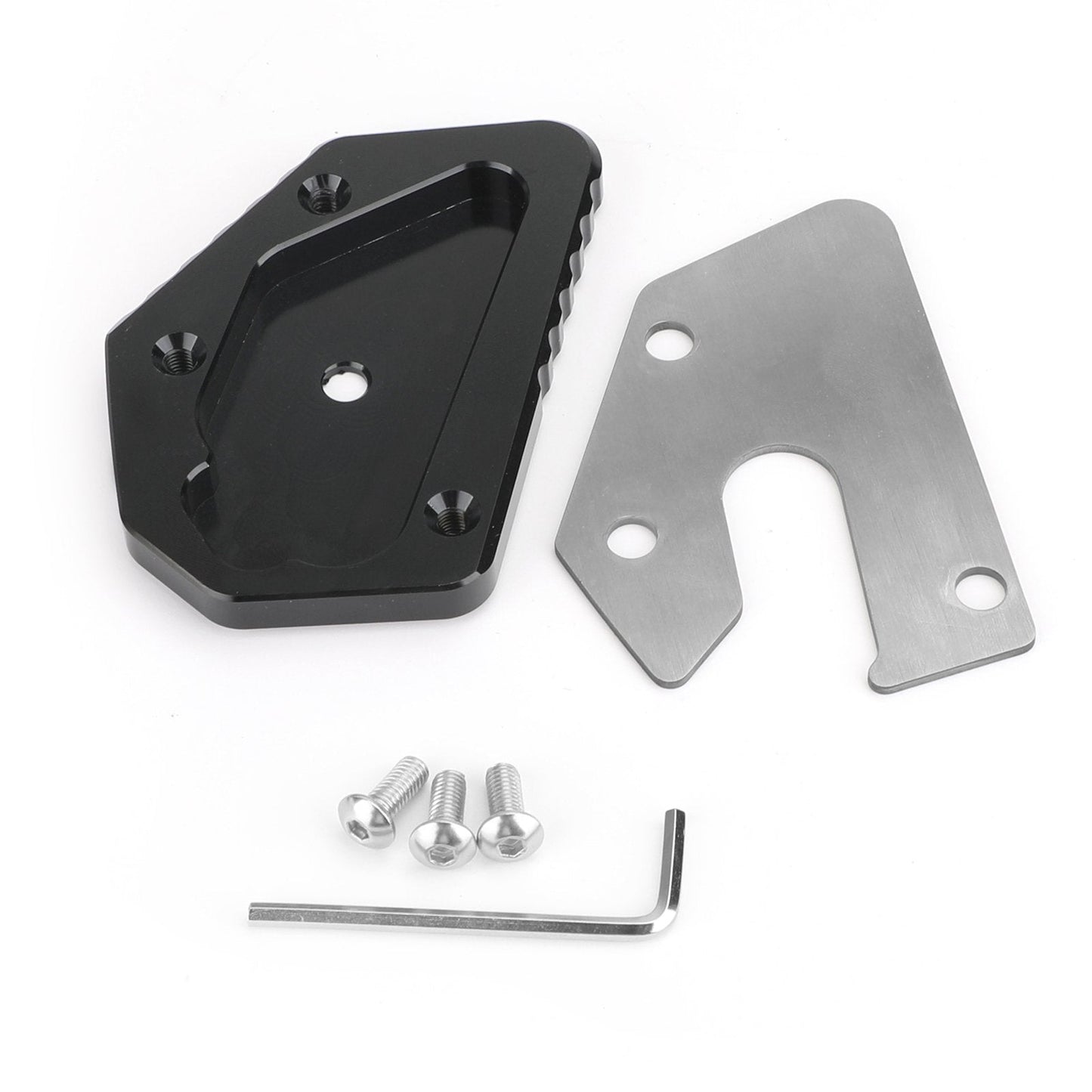 CNC Kickstand Side Stand Plate Extension Pad For SUZUKI DL650 V-STROM 650 12-19