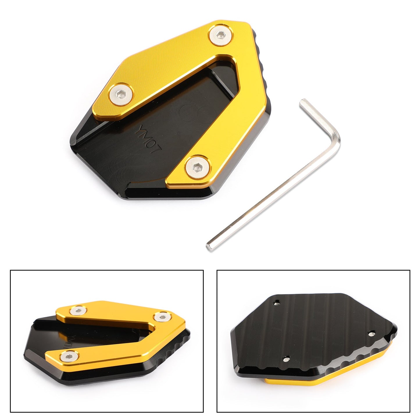 CNC Side Stand Kickstand Enlarger Plate For YAMAHA MT-07 FZ-07 TRACER 700 14-19