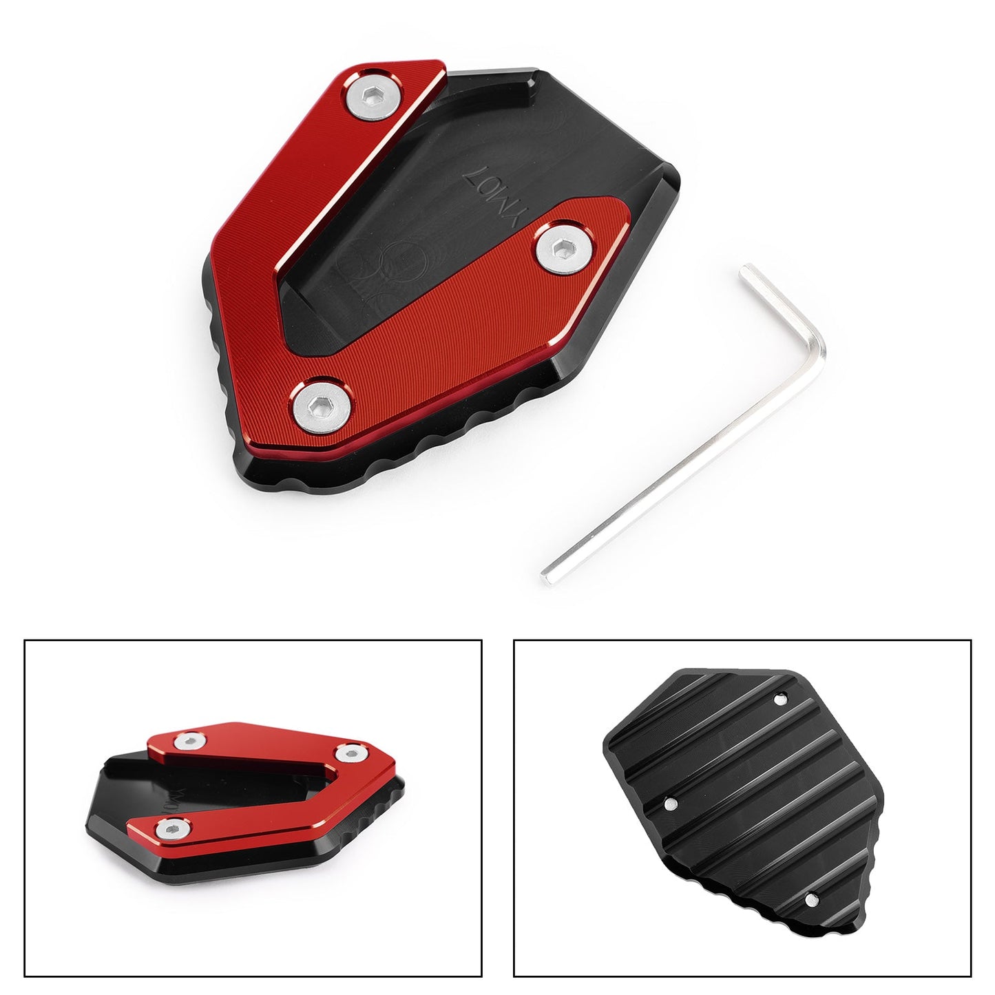 CNC Side Stand Kickstand Enlarger Plate For YAMAHA MT-07 FZ-07 TRACER 700 14-19
