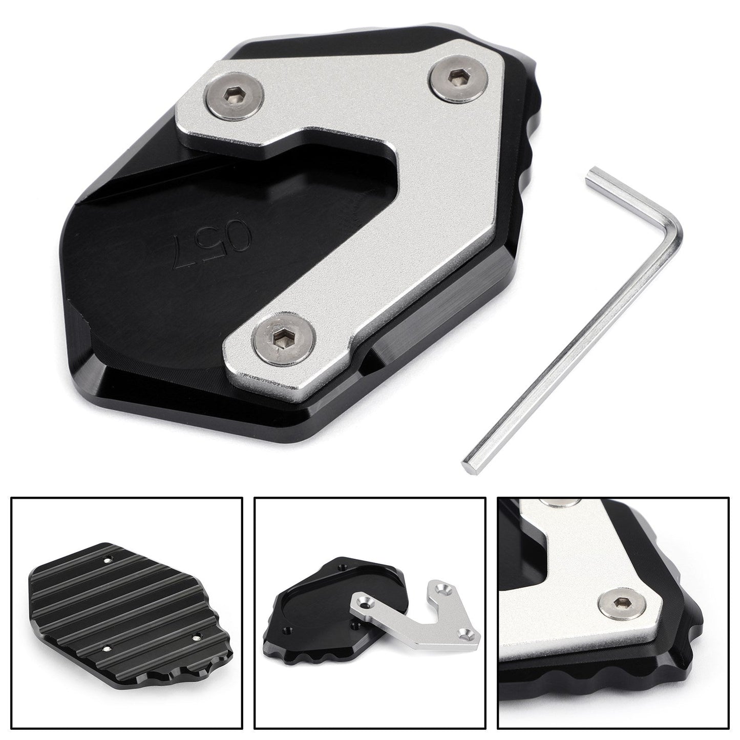 2018-2019 BMW F750GS CNC Moto Side Stand Extension Kickstand Enlarger Plate