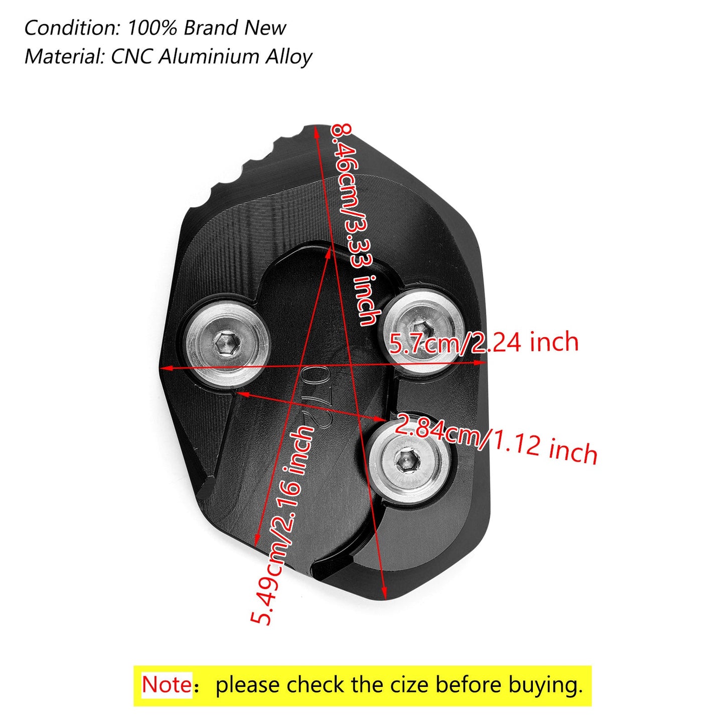 Moto Side Stand Extension Kickstand Enlarger Plate For HONDA CB1000R 2018-2019 Generic