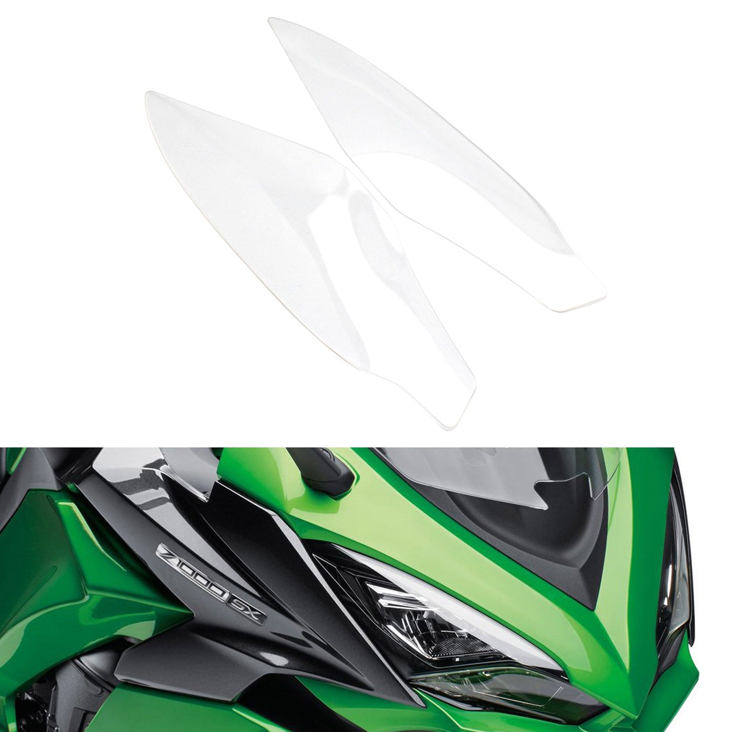 Headlight Lens Protection Cover Clear Fit For Kawasaki Ninja 1000 Z1000Sx 17-20