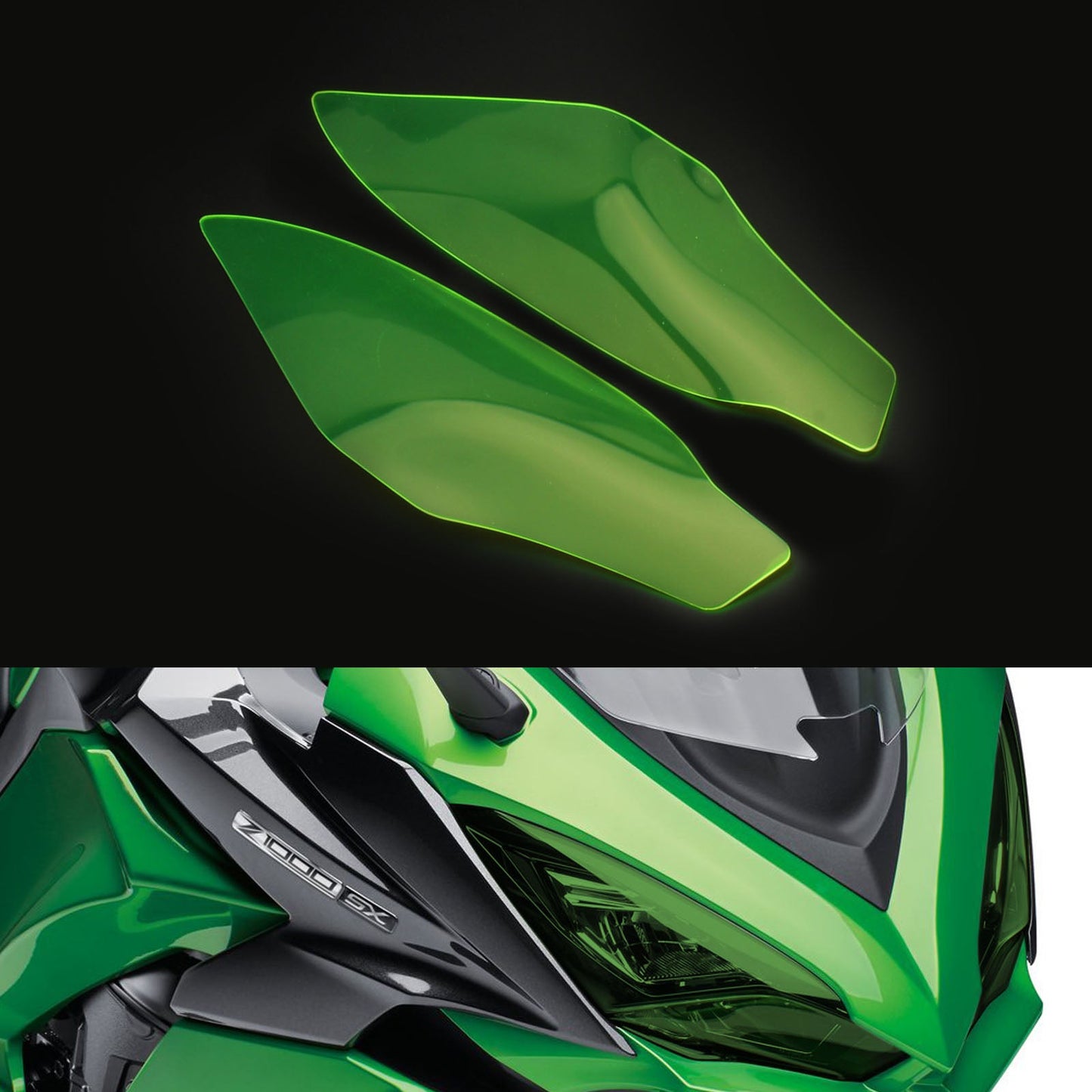 Headlight Lens Protection Cover Clear Fit For Kawasaki Ninja 1000 Z1000Sx 17-20