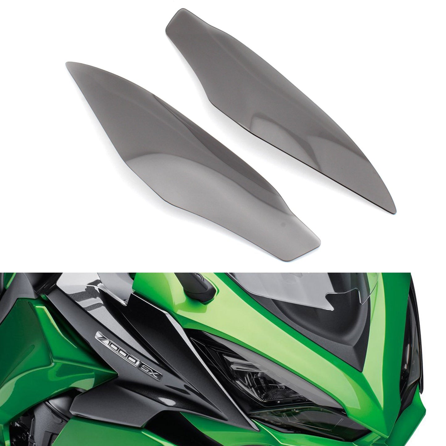 Headlight Lens Protection Cover Clear Fit For Kawasaki Ninja 1000 Z1000Sx 17-20