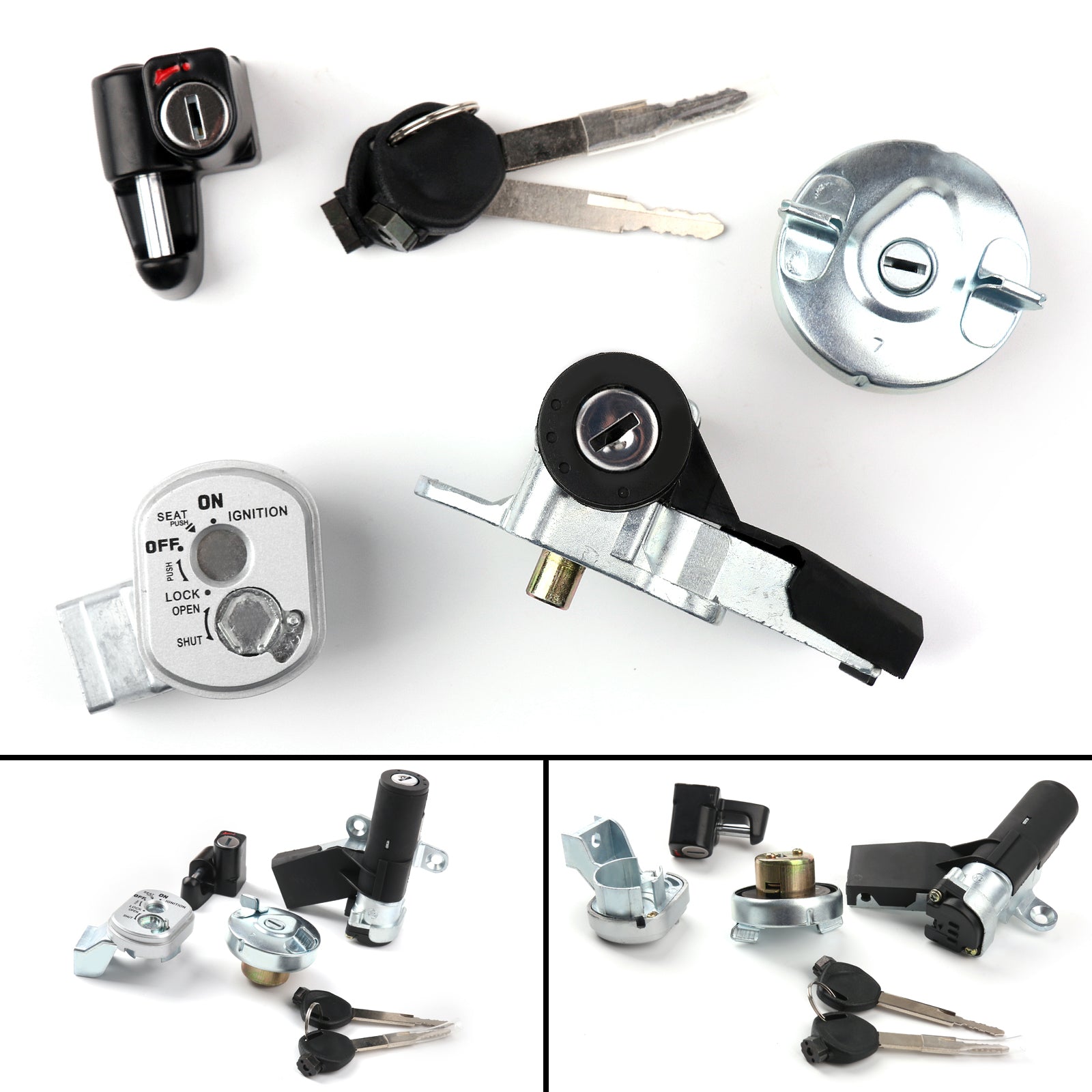 Ignition Switch Fuel Gas Cap Seat Lock Key Kit For Honda NPS50 Ruckus ...