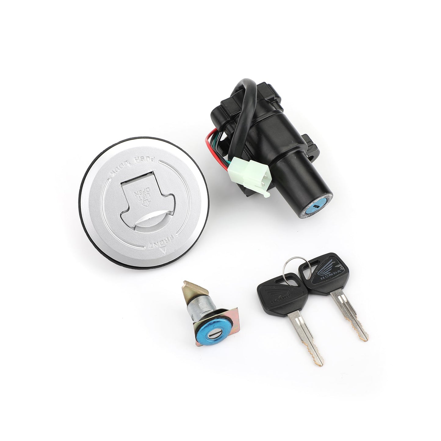Ignition Switch Fuel Gas Cap Seat Lock Keys For Honda FMX650 05-06 CB250 Hornet