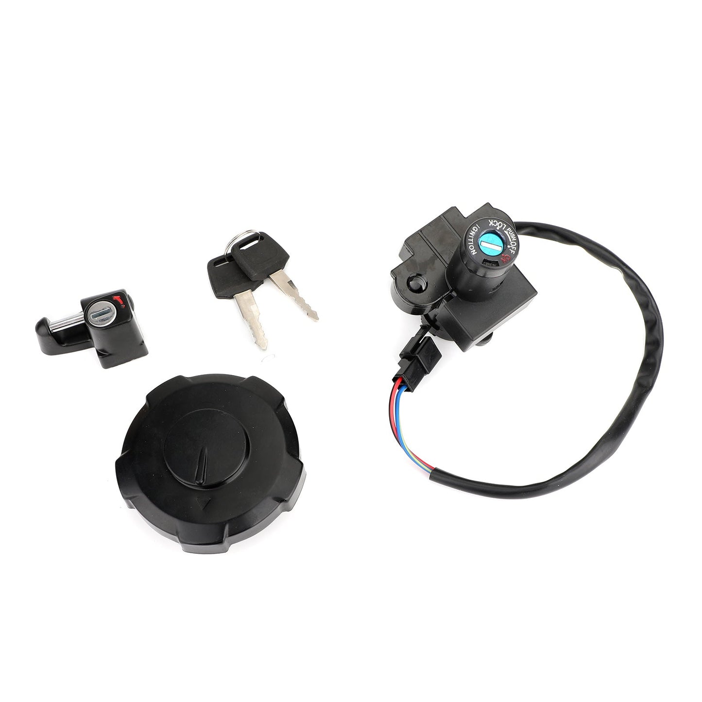 Ignition Switch Fuel Gas Cap Seat Lock Keys Set For Honda XR650 XR650L 1993-2017