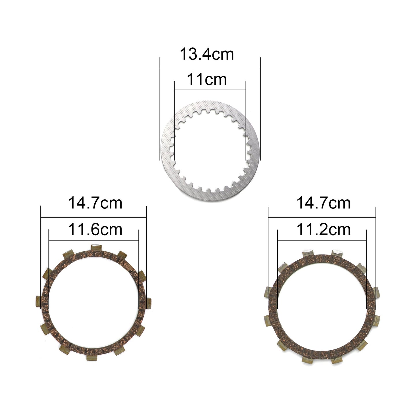 Clutch Plate Kit - Friction & Steel Plates For Yamaha TT600L/N/W/K/E/R/RE XT400E Artesia XT500Z/E XT550K XT600/Z/E SRX400/600