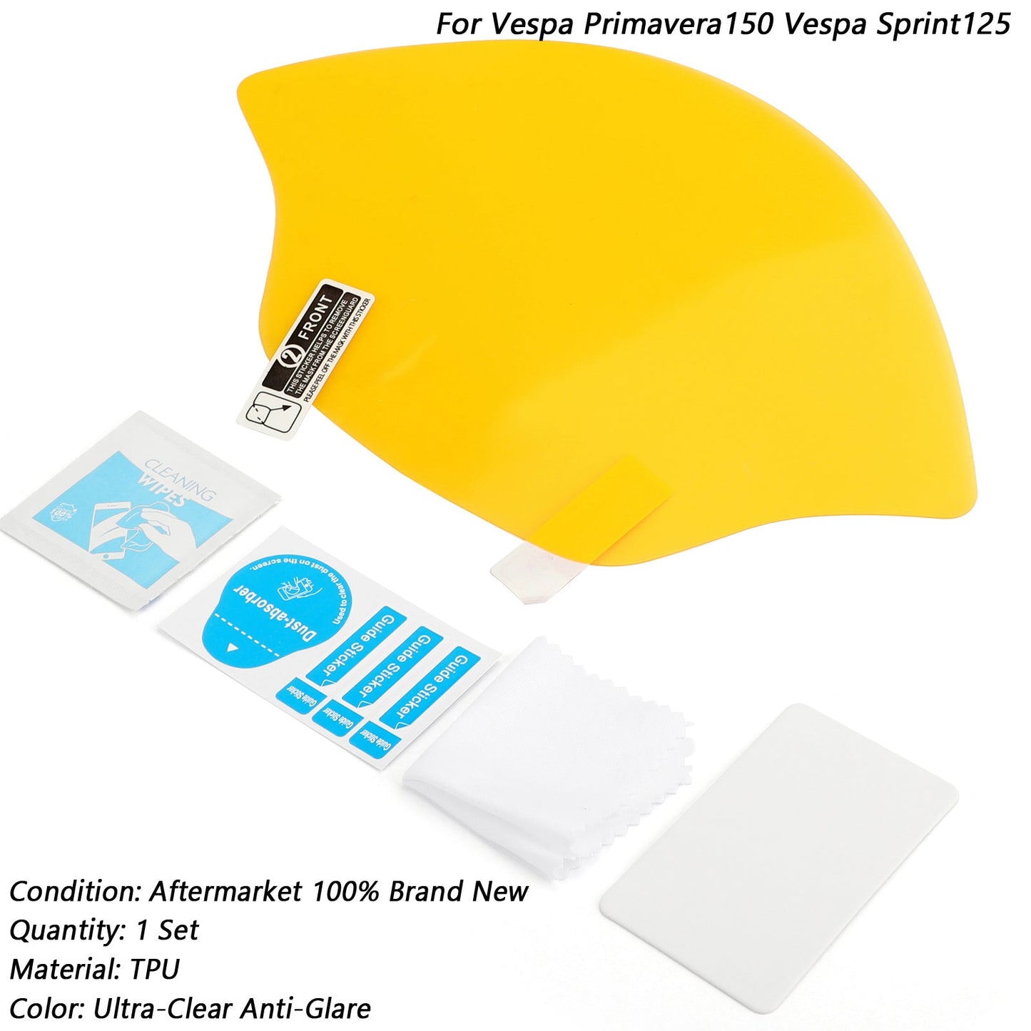 Ultra Clear Dashboard Screen Protector Fit for Vespa Primavera 150 Sprint 125