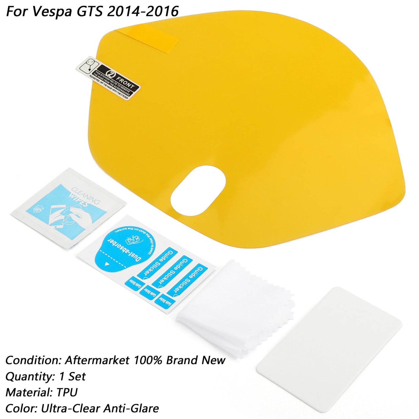 Motorcycle Ultra Clear Dashboard Screen Protectors Fit for Vespa GTS 2014-2016