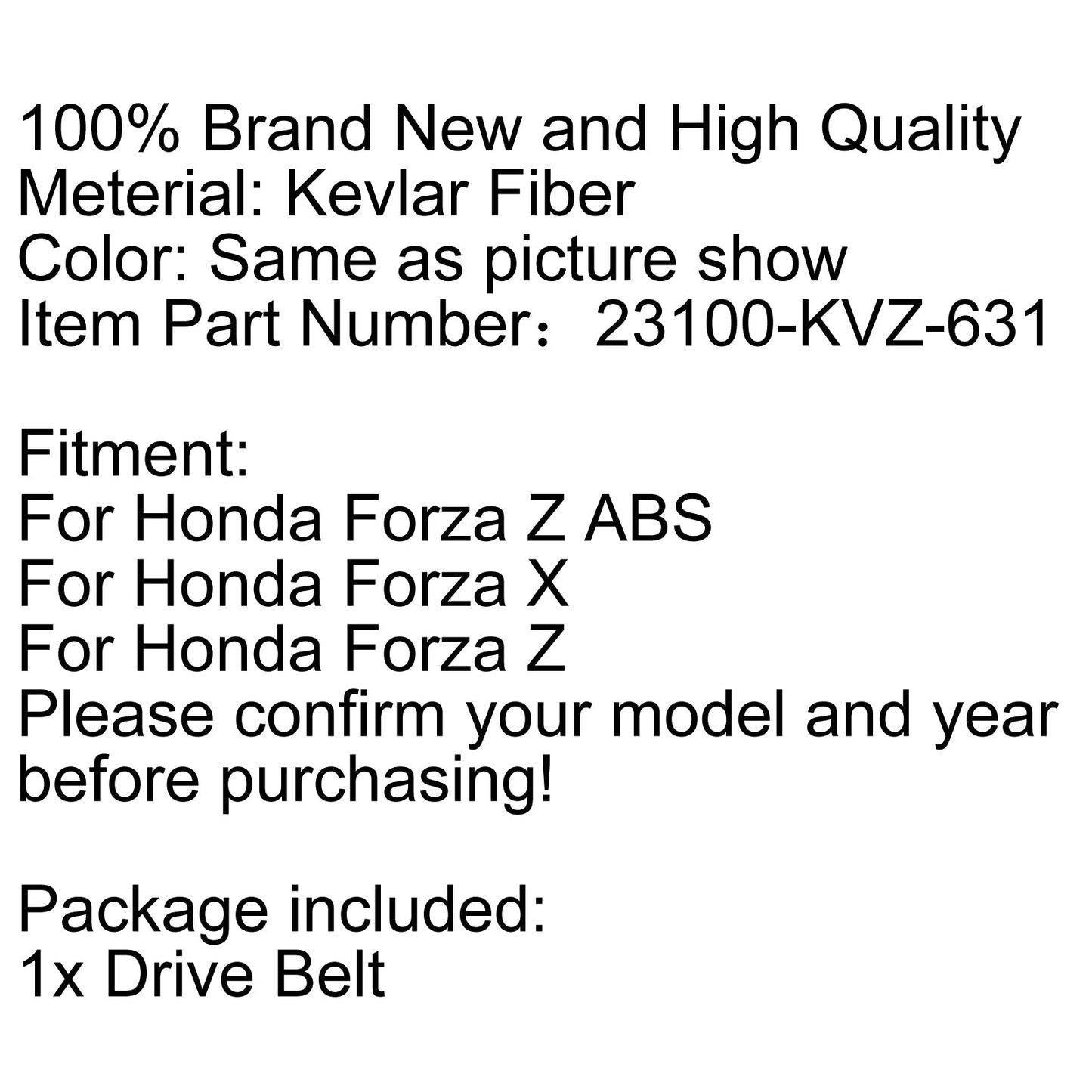 Premium Drive Belt For Honda Honda Forza Z ABS Forza X Forza Z