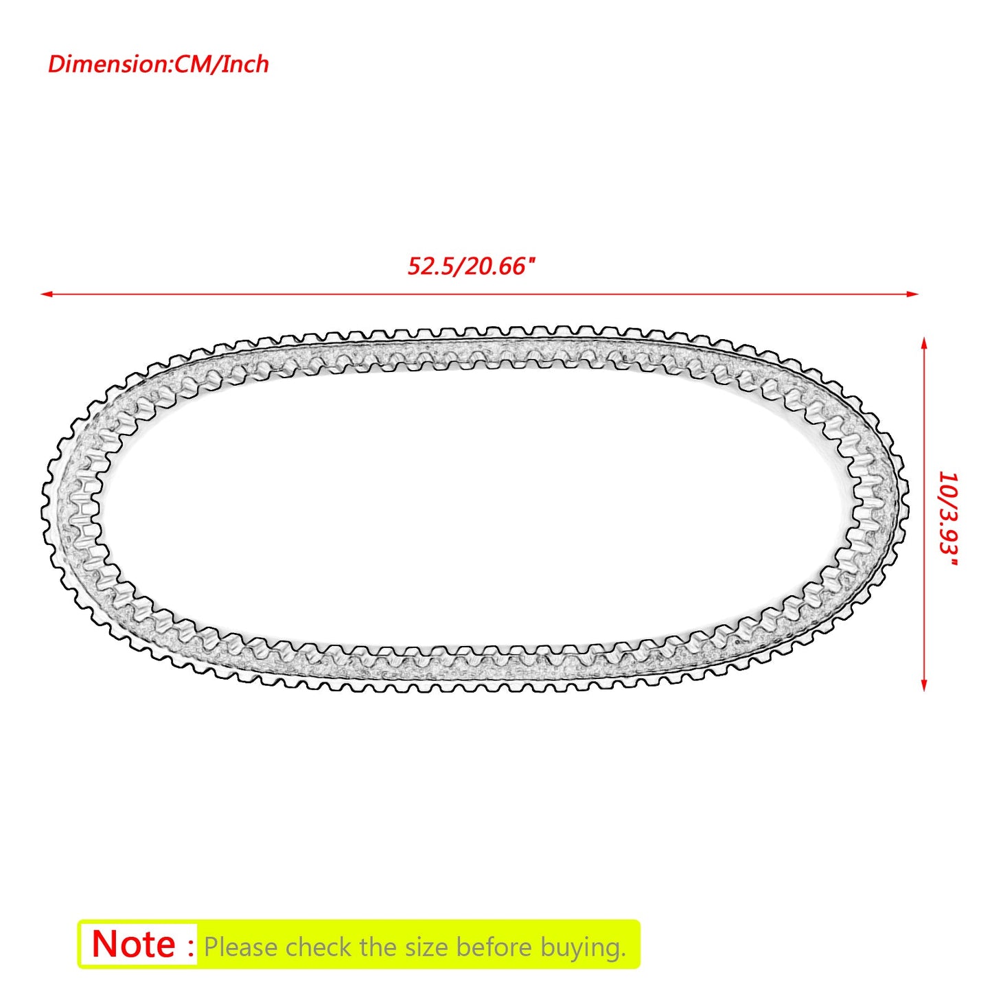 Drive Belt For Arctic Cat 0627-008 0627-011 Snowmobile Wildcat 700 EFI 92-94