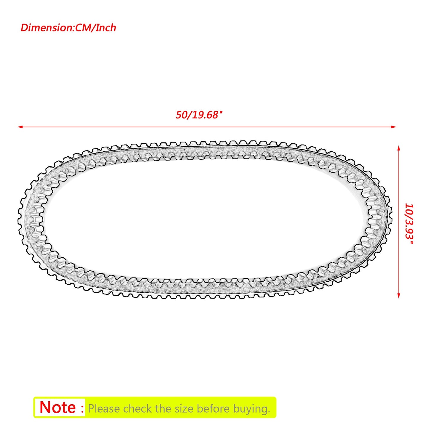 Drive Belt For Arctic Cat Snowmobile 0627-069 TZ1 Z1 LXR Ski-Doo 300F 417300326