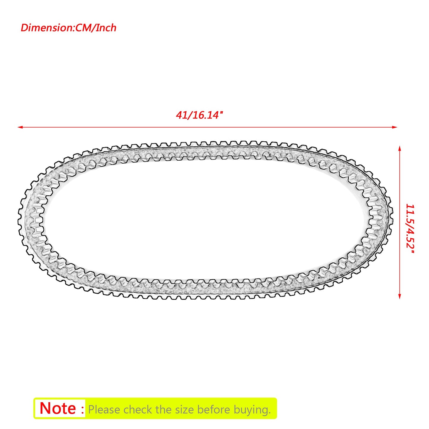 Drive Belt For Yamaha 3FA-17641-00-00 YFM125 YFA125 Grizzly Breeze 125 1989-13