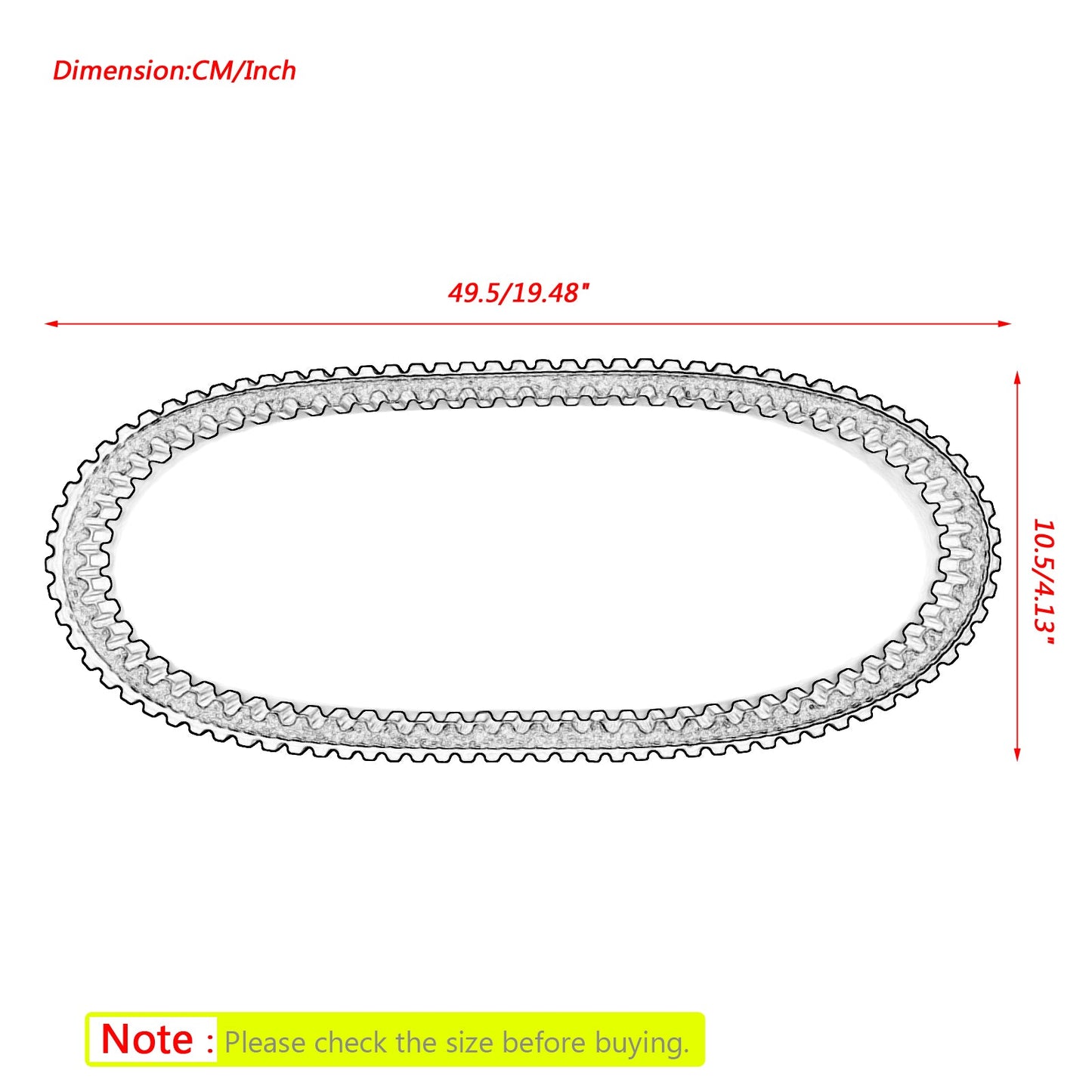 Drive Belt For Yamaha 820-17641-01-00 Snowmobile Bravo Enticer Exciter Phazer +