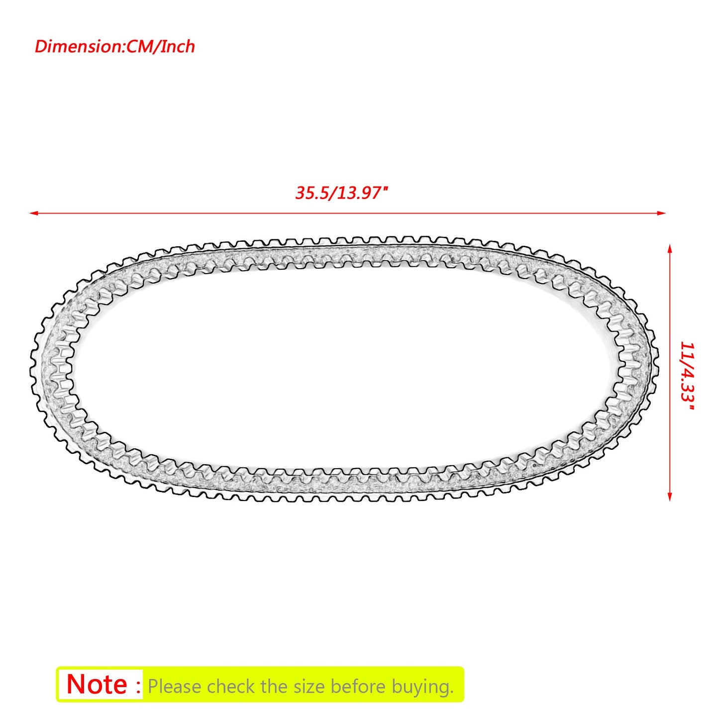 Drive Belt For Honda PCX125 Four-stroke 125cc 2012-2014 Scooter 23100-KZR-601