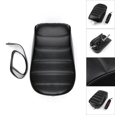 Black Rear Passenger Pillion Seat For Sportster Iron 883 XL883N 2016 2017