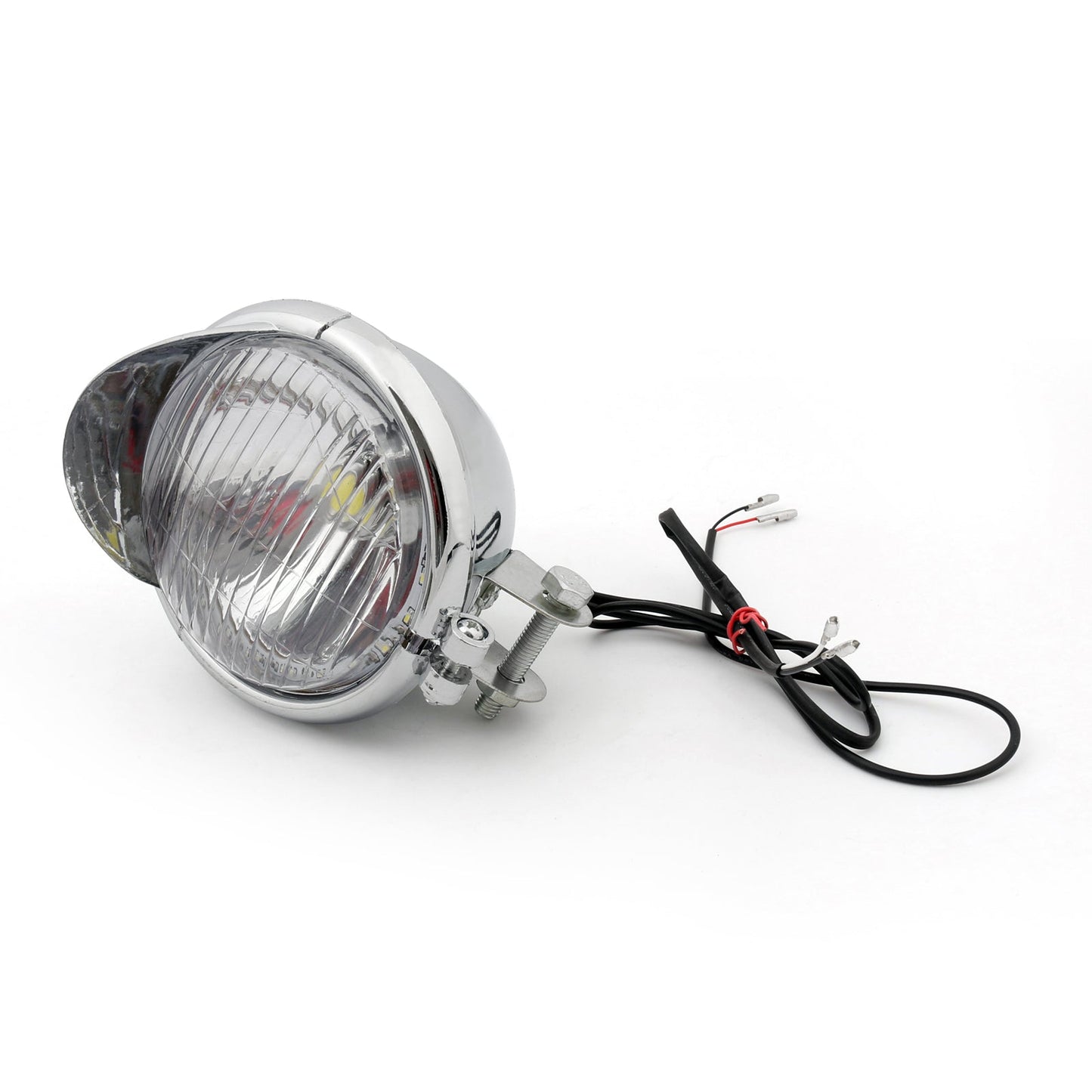 Motorcycle LED Angel Eye Headlight Fog Light For Harley Dyna Glide Generic