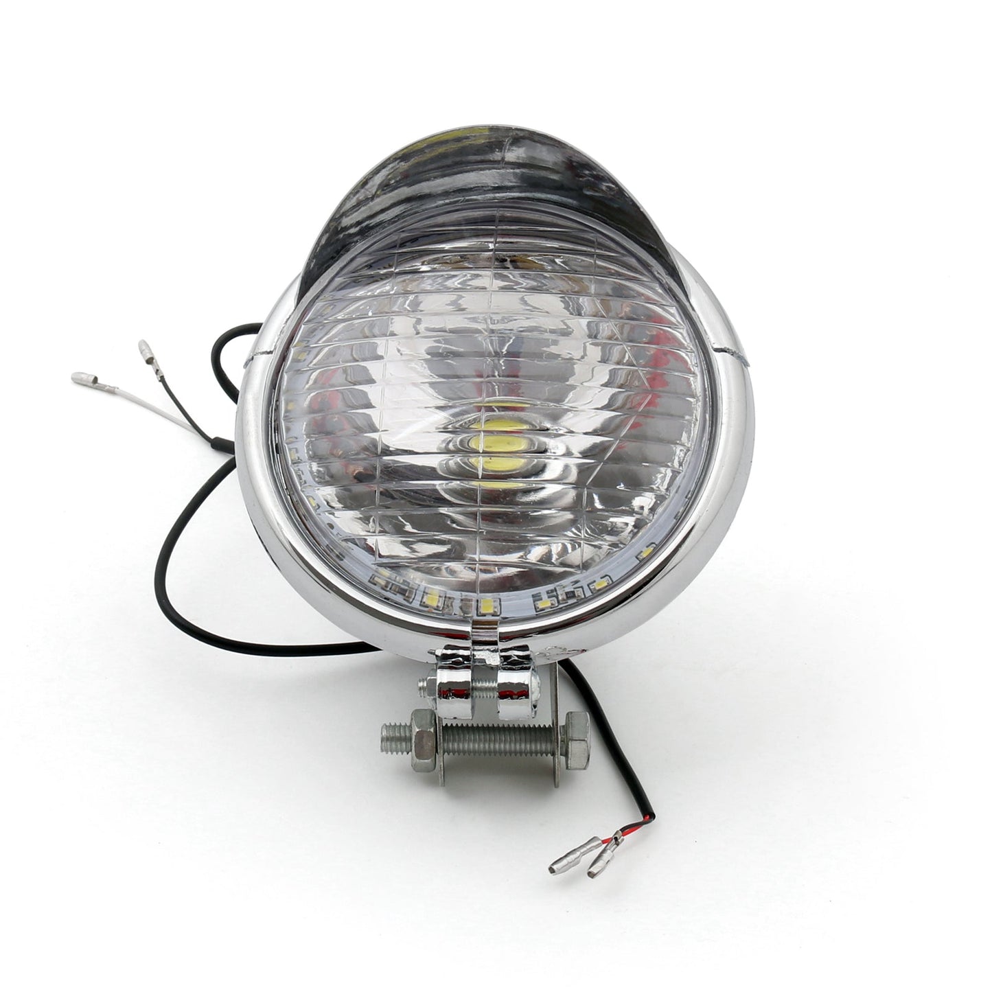 Motorcycle LED Angel Eye Headlight Fog Light For Harley Dyna Glide Generic