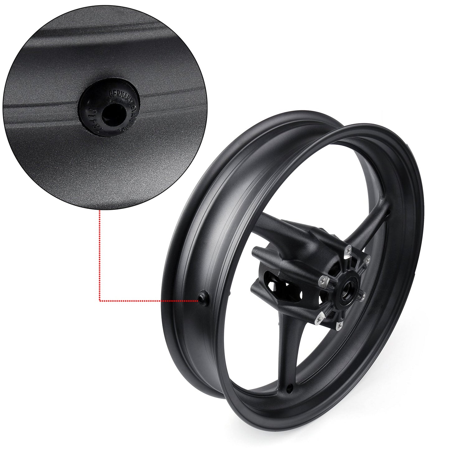 Black Front Wheel Rim Fit for Suzuki GSXR 600 GSXR 750 2011-2016 15 14 13 12