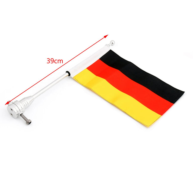 Luggage Rack Vertical Flag Pole & Germany Flag For Harley Softail Iron 883 Generic