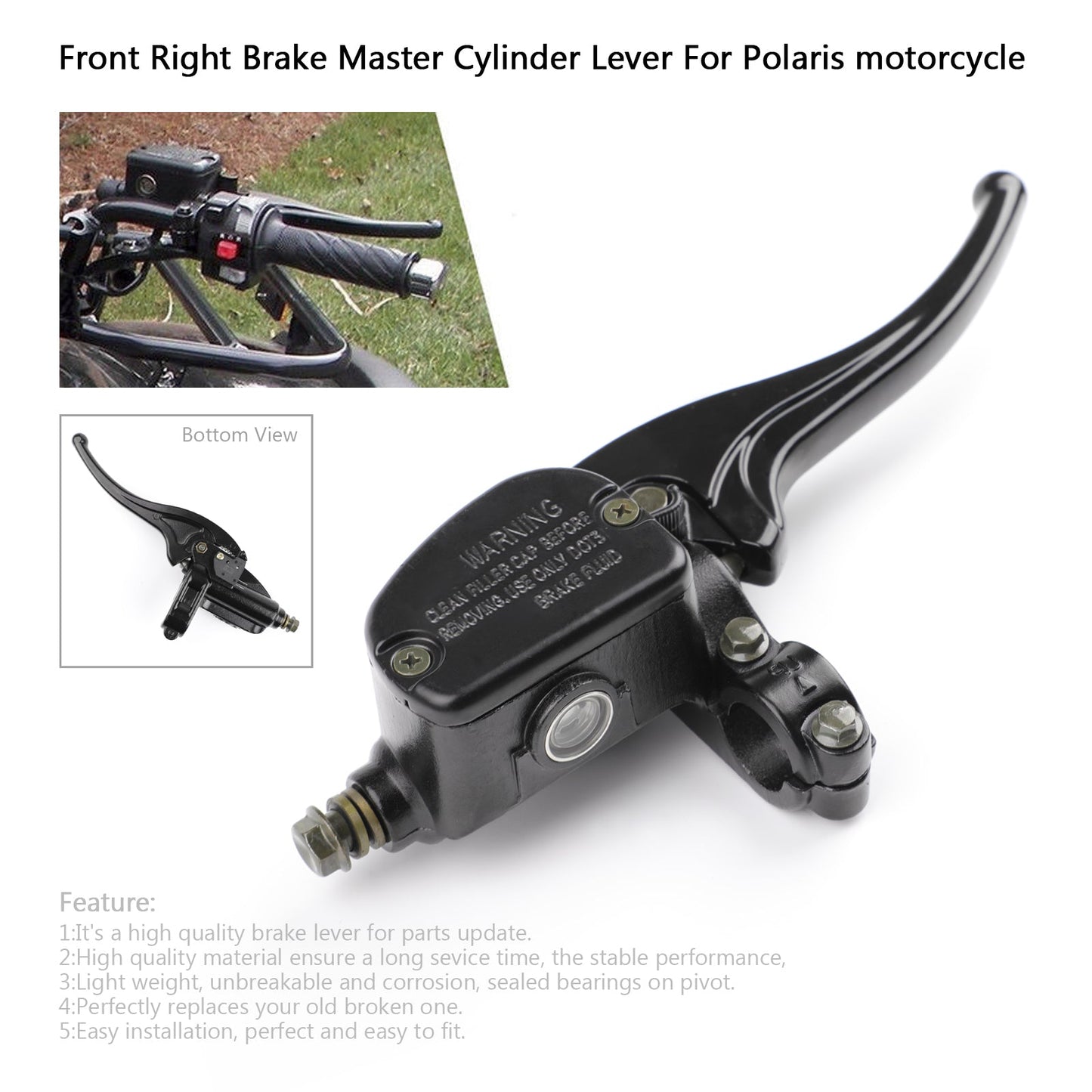 Front Right Brake Master Cylinder 22mm For Polaris Magnum 325 Sportsman 600
