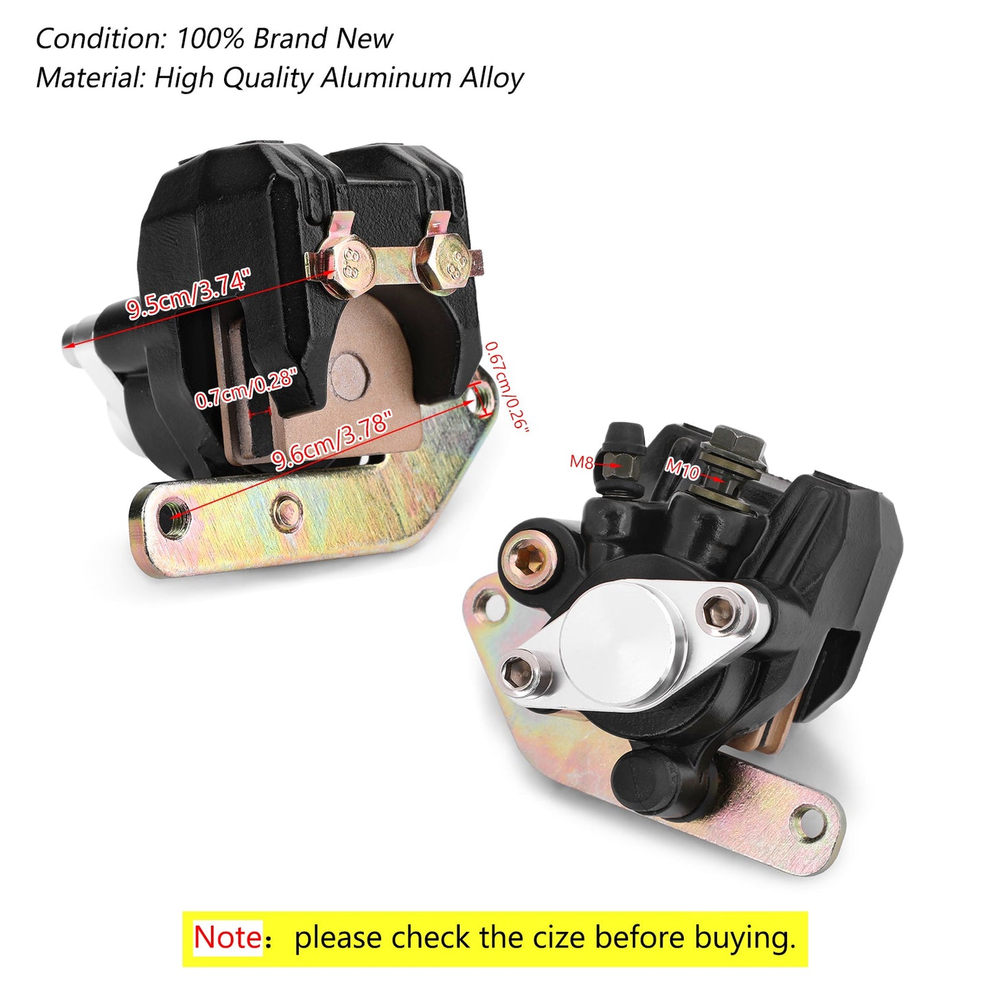 Rear Brake Caliper Assembly For Yamaha YFM350X YFM350FX YFZ350 YFZ350SP YFZ350SE