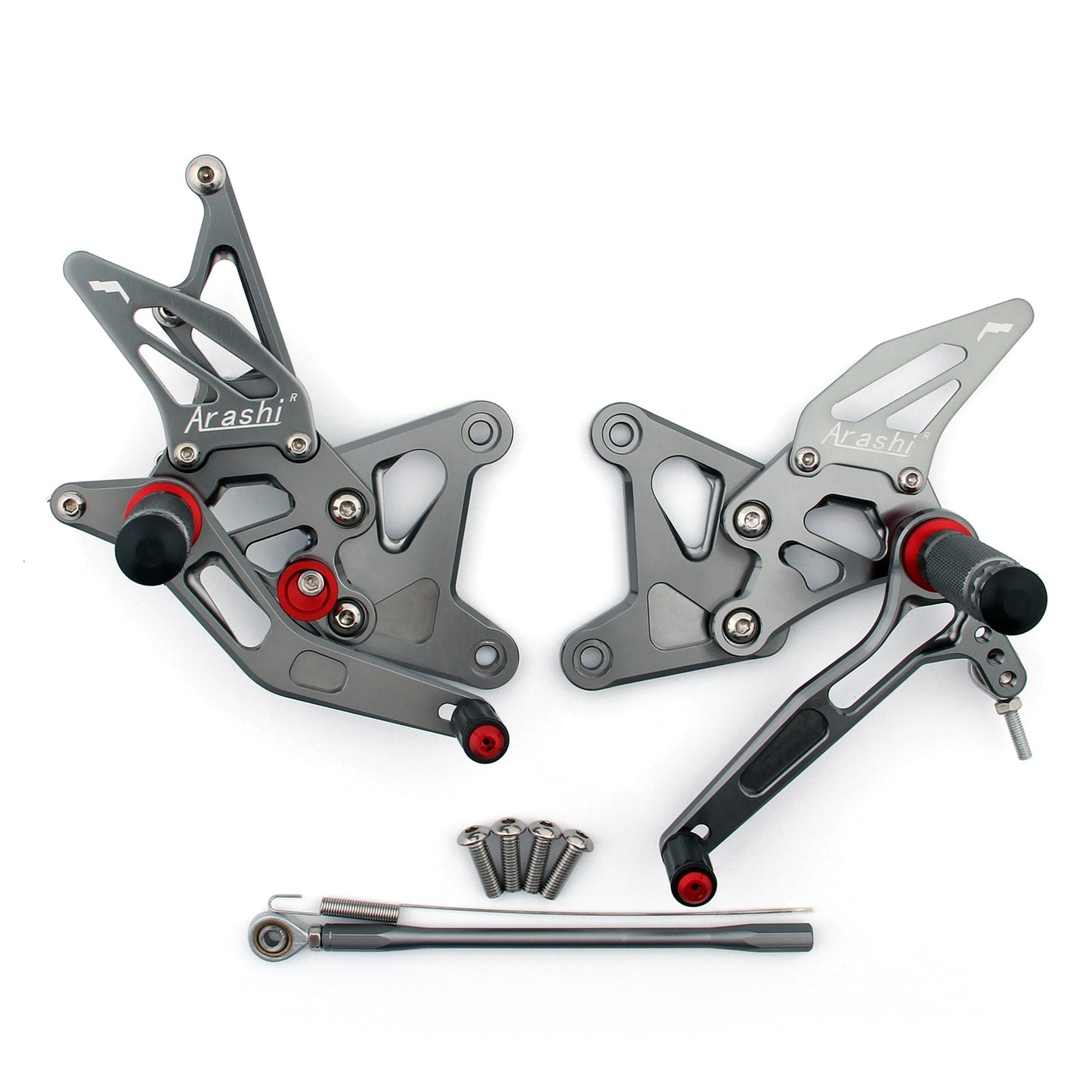 Rearset Rear set Foot pegs For Kawasaki ZX 636 2005-2006 Gray