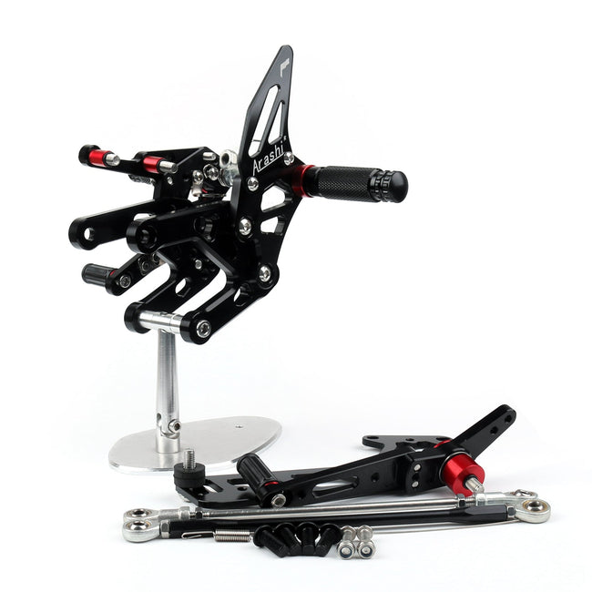 Adjustable Rearsets Footrests Footpeg Rear Set For Yamaha MT-10 FZ10 17-19 Black