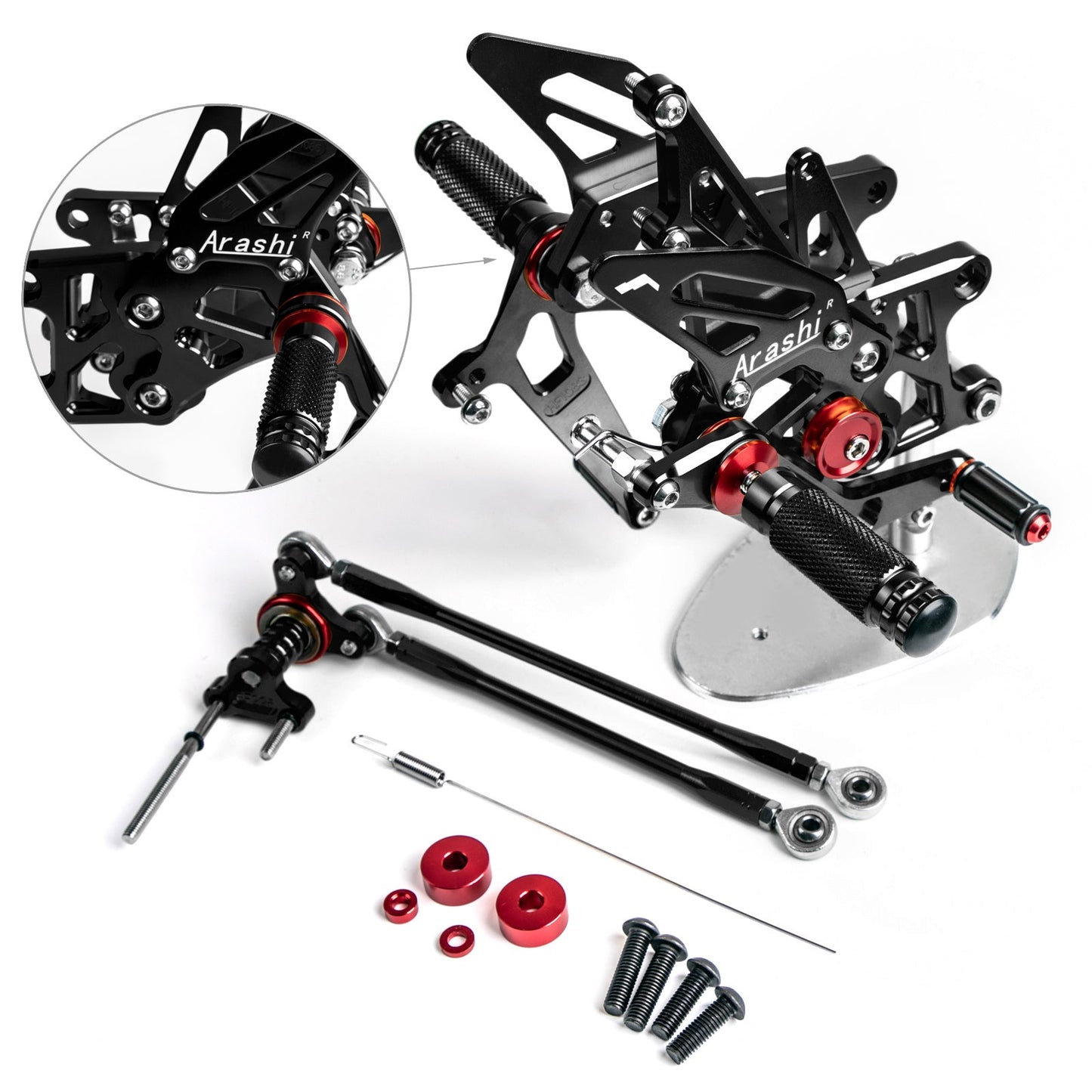 CNC Black Adjustable Rearsets Footrest For Honda CBR600RR / ABS 2009 - 2022