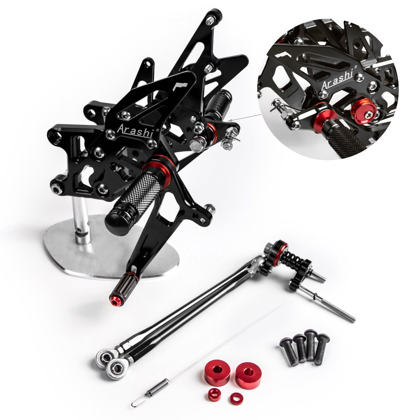 CNC Black Adjustable Rearsets Footrest For Honda CBR600RR / ABS 2009 - 2022