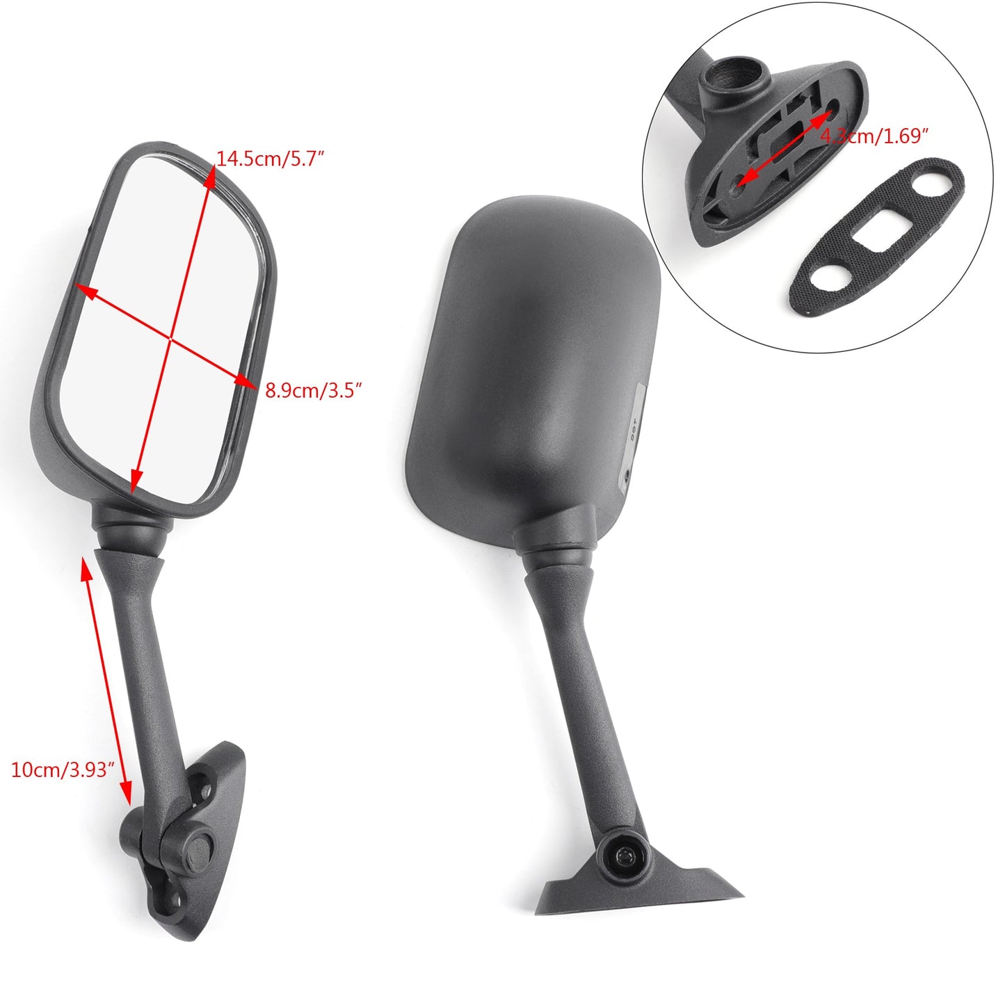 2003-2006 Suzuki GSXR 1000 SV 650/1000 Rearview mirror Mirrors Black