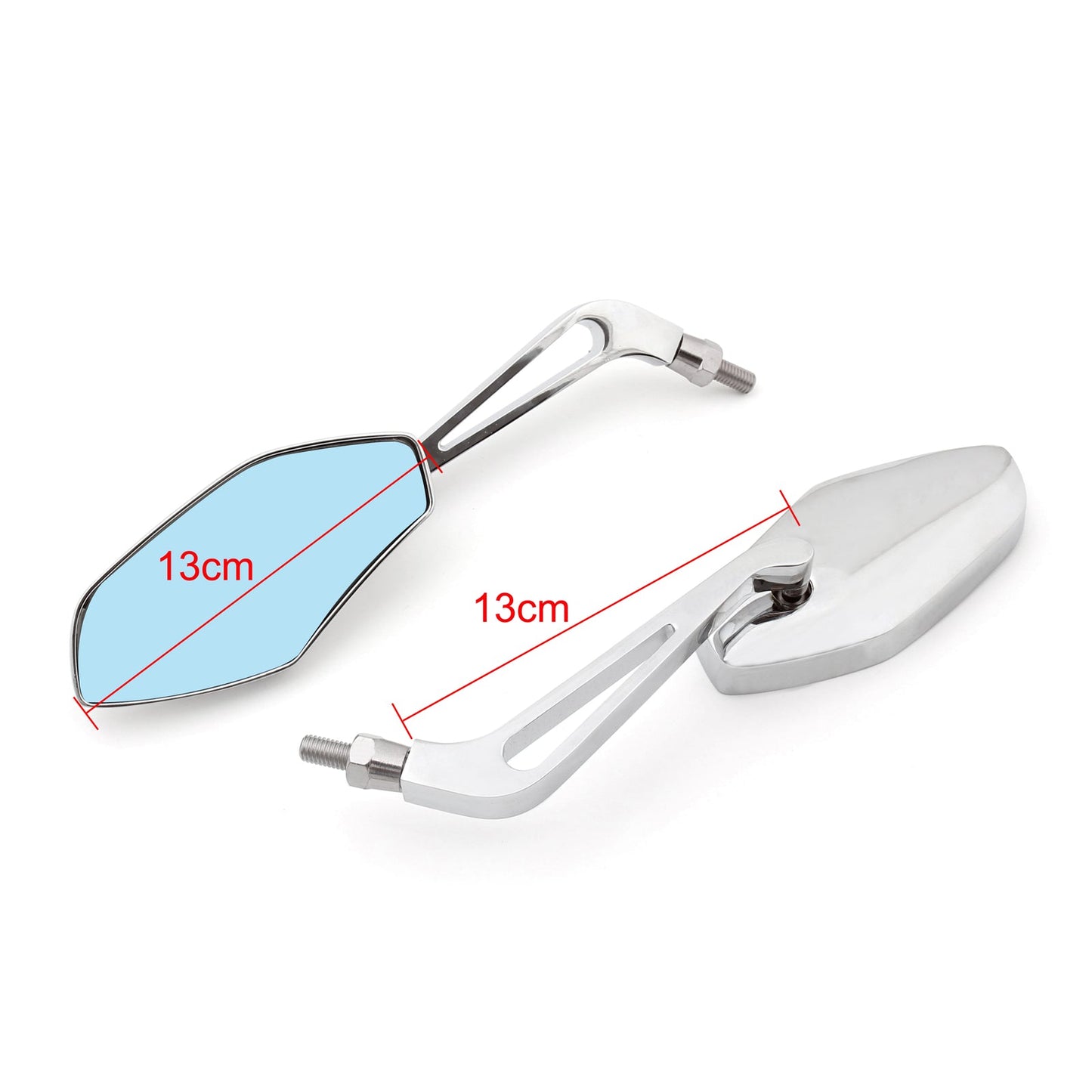 Universal 8mm 10mm Motorcycle Cruiser Side Rear View Mirrors For