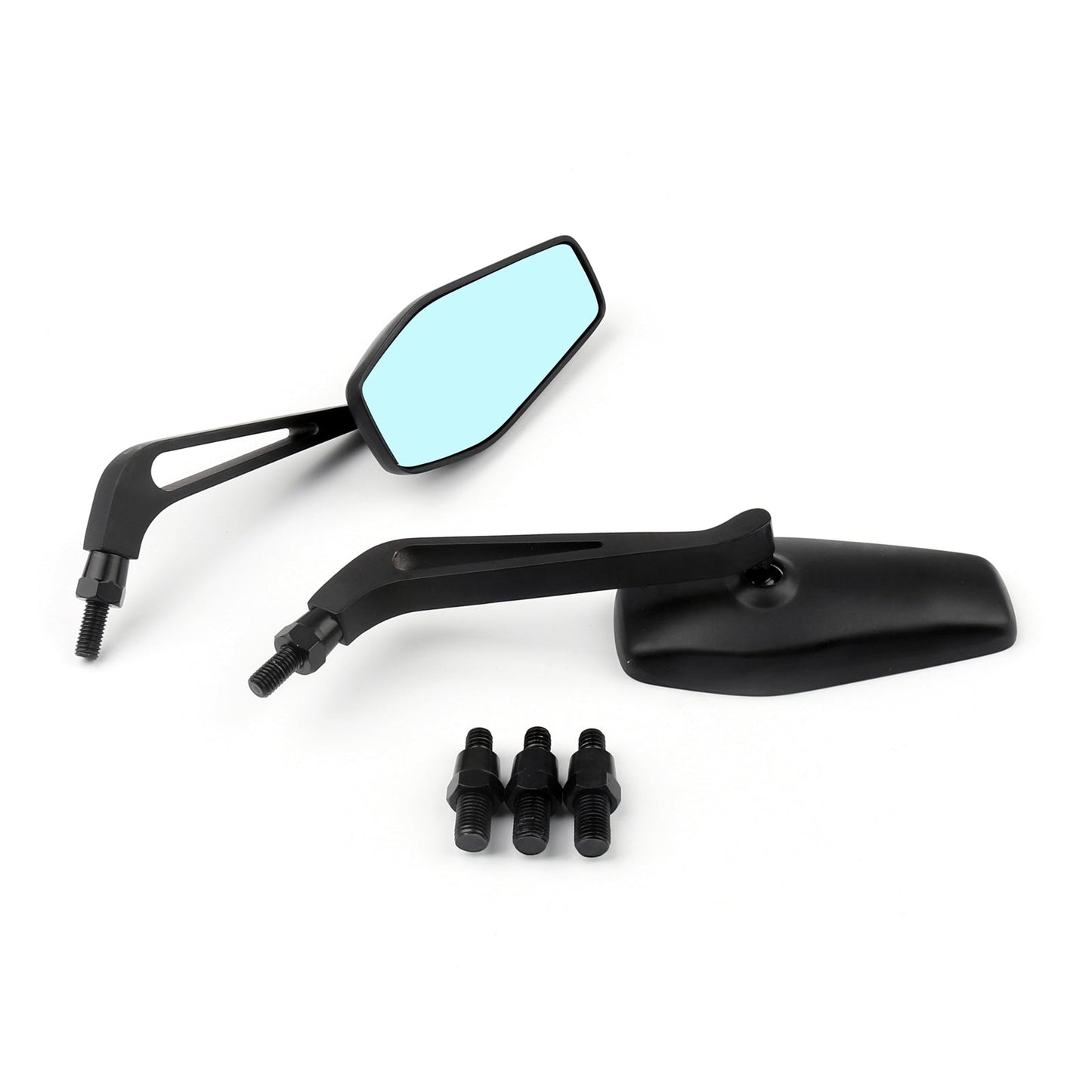 Universal Motorcycle Rearview Mirrors Rear View Side Mirror 8mm 10mm Black