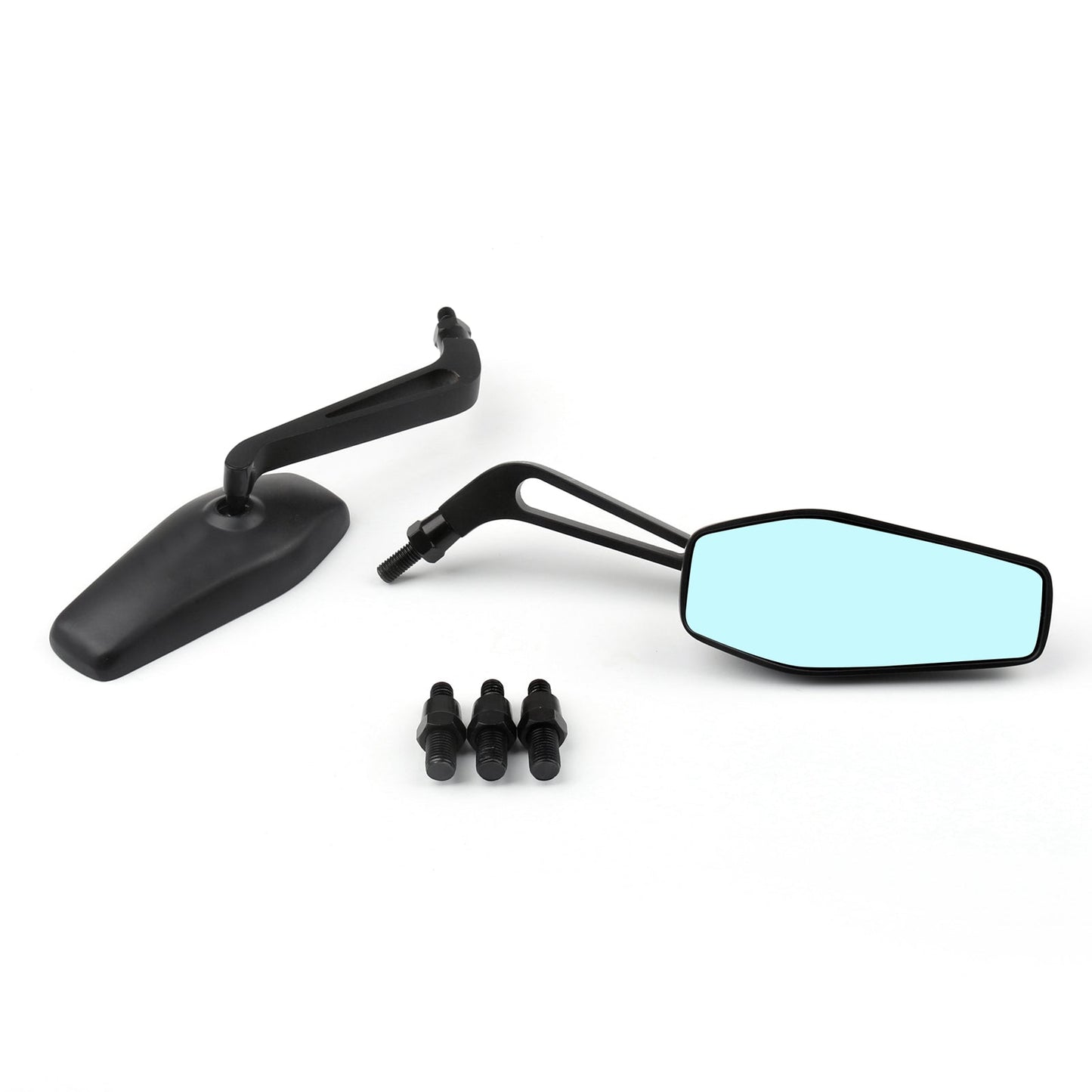 Universal Motorcycle Rearview Mirrors Rear View Side Mirror 8mm 10mm Black