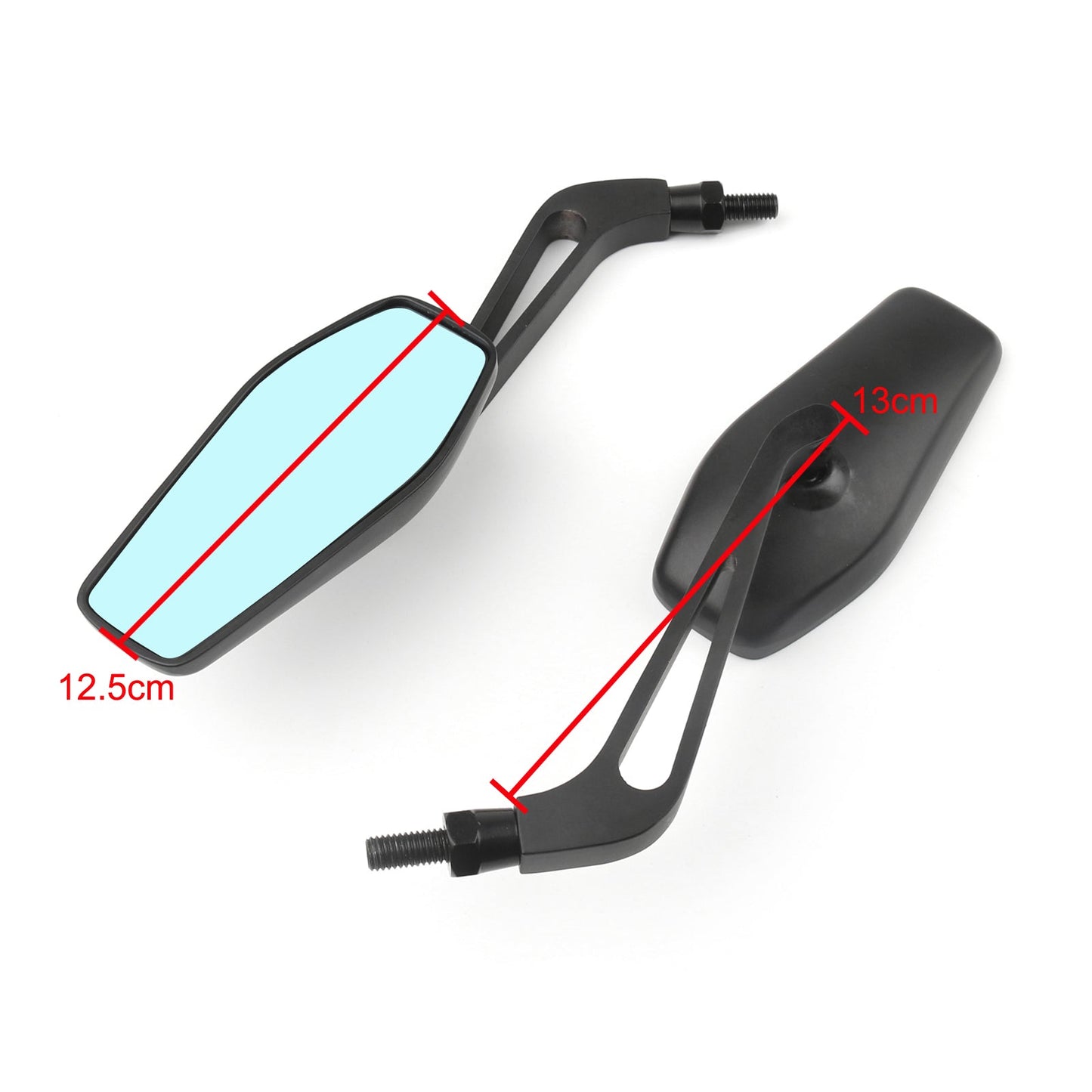 Universal Motorcycle Rearview Mirrors Rear View Side Mirror 8mm 10mm Black